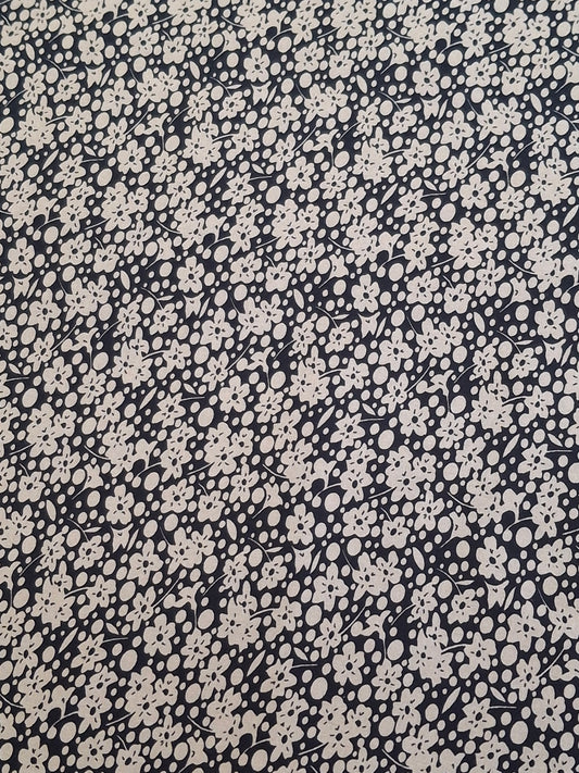 Midnight Petals Viscose Full Suit