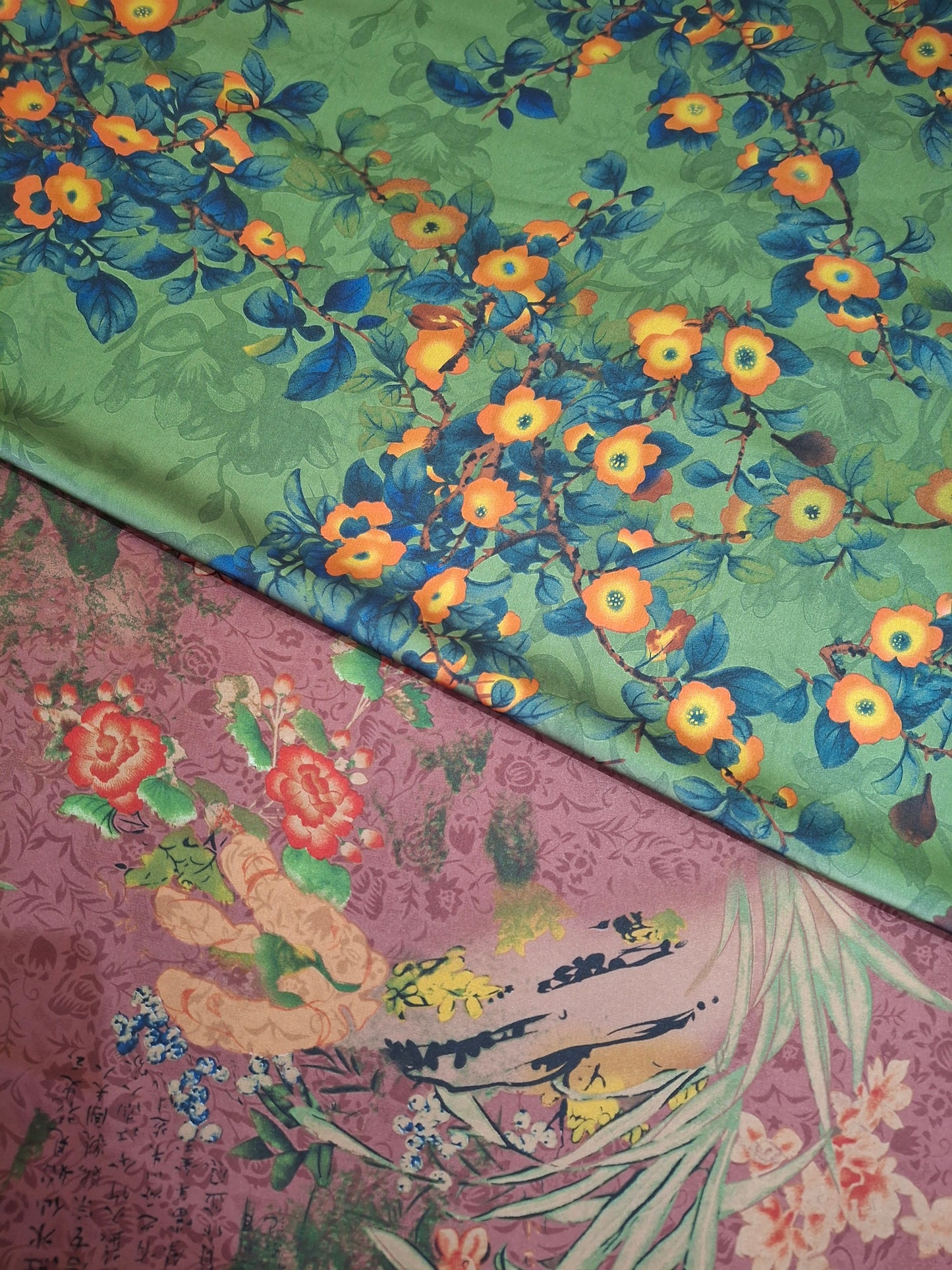 Printed Silk High Quality Full Suit Set,4 Meters Each,60"width