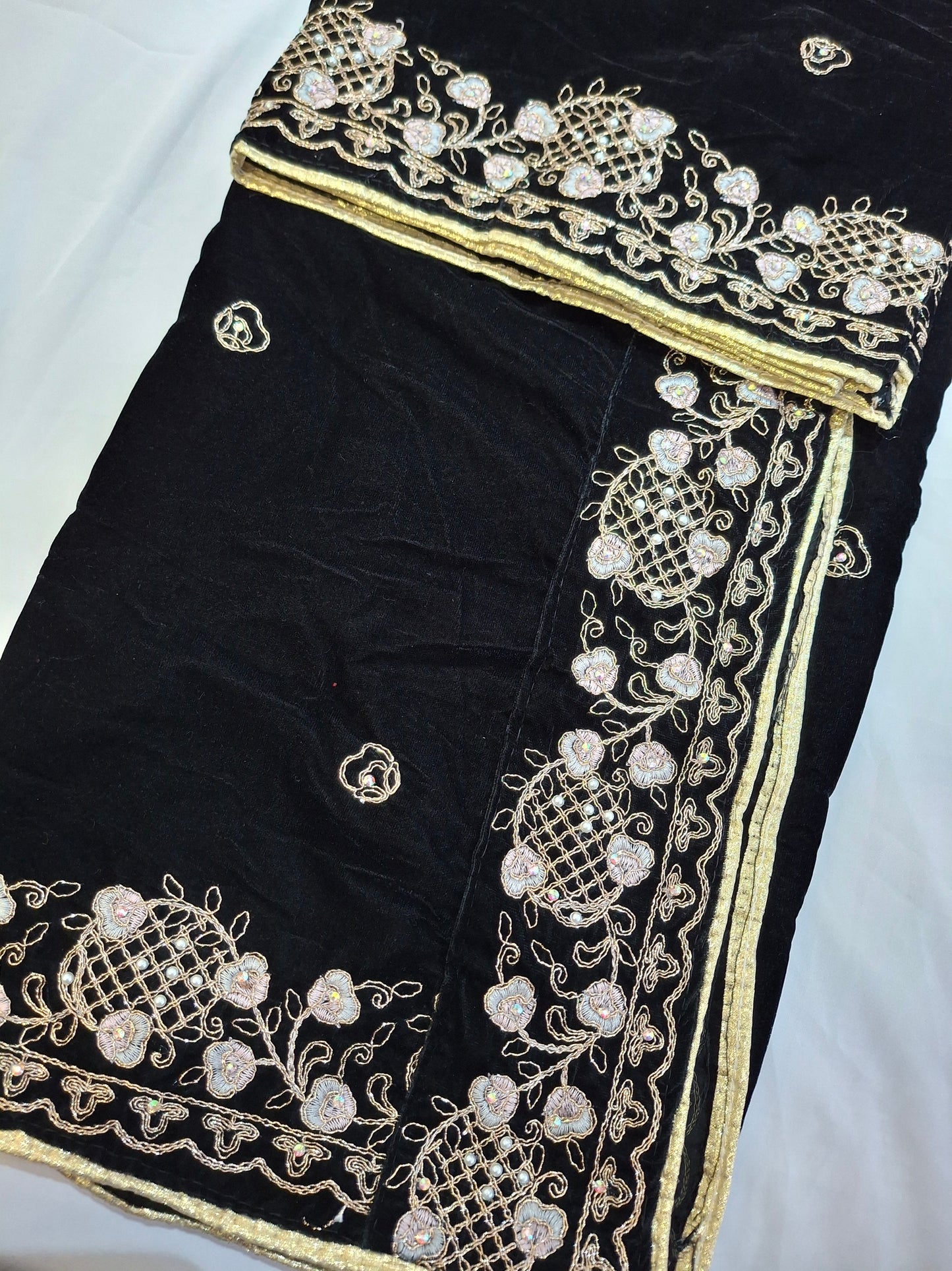 Micro Velvet Embroidered Shawls For Ladies Best Quality