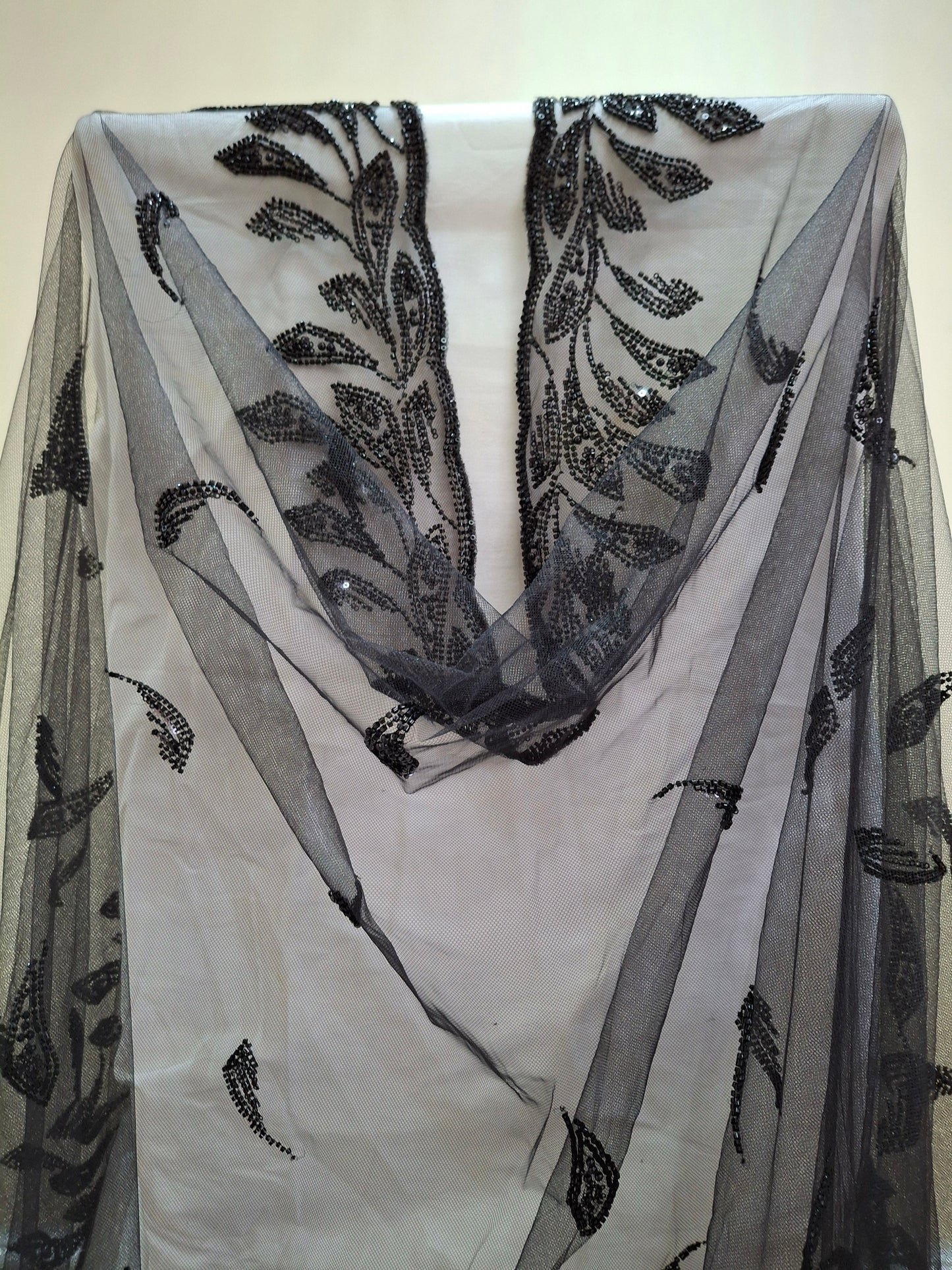 Cut Dana,Net Dupatta Heavy Embroidered Sequins (2.3 meters)