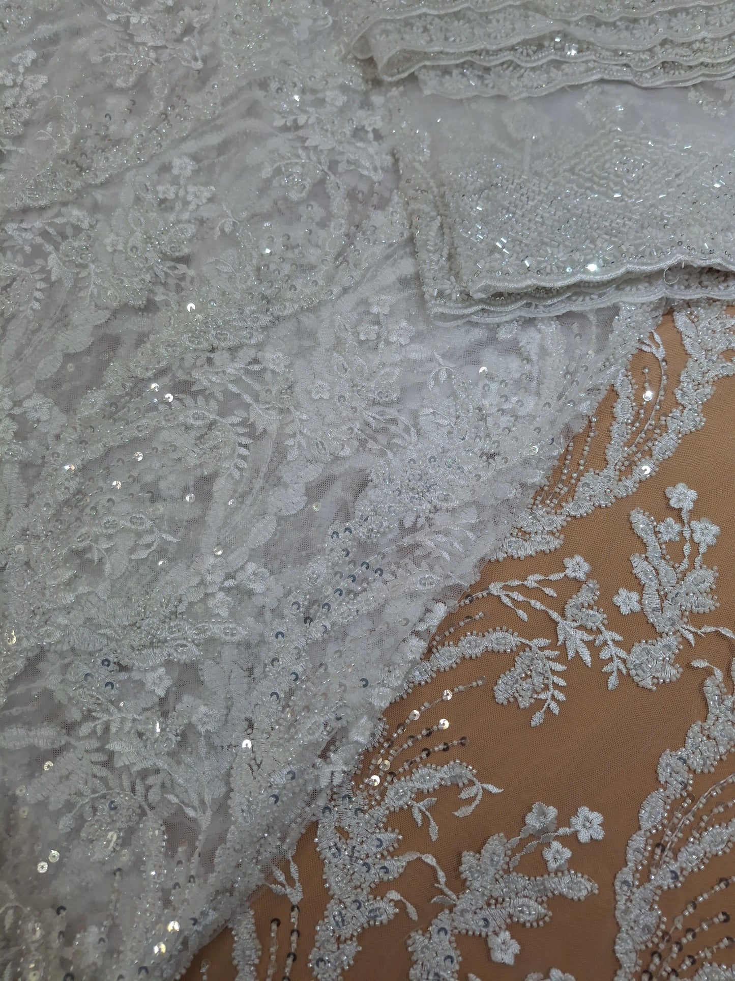 Luxurious Embroidered Navy Blue Net(Full suit set 4 piece)