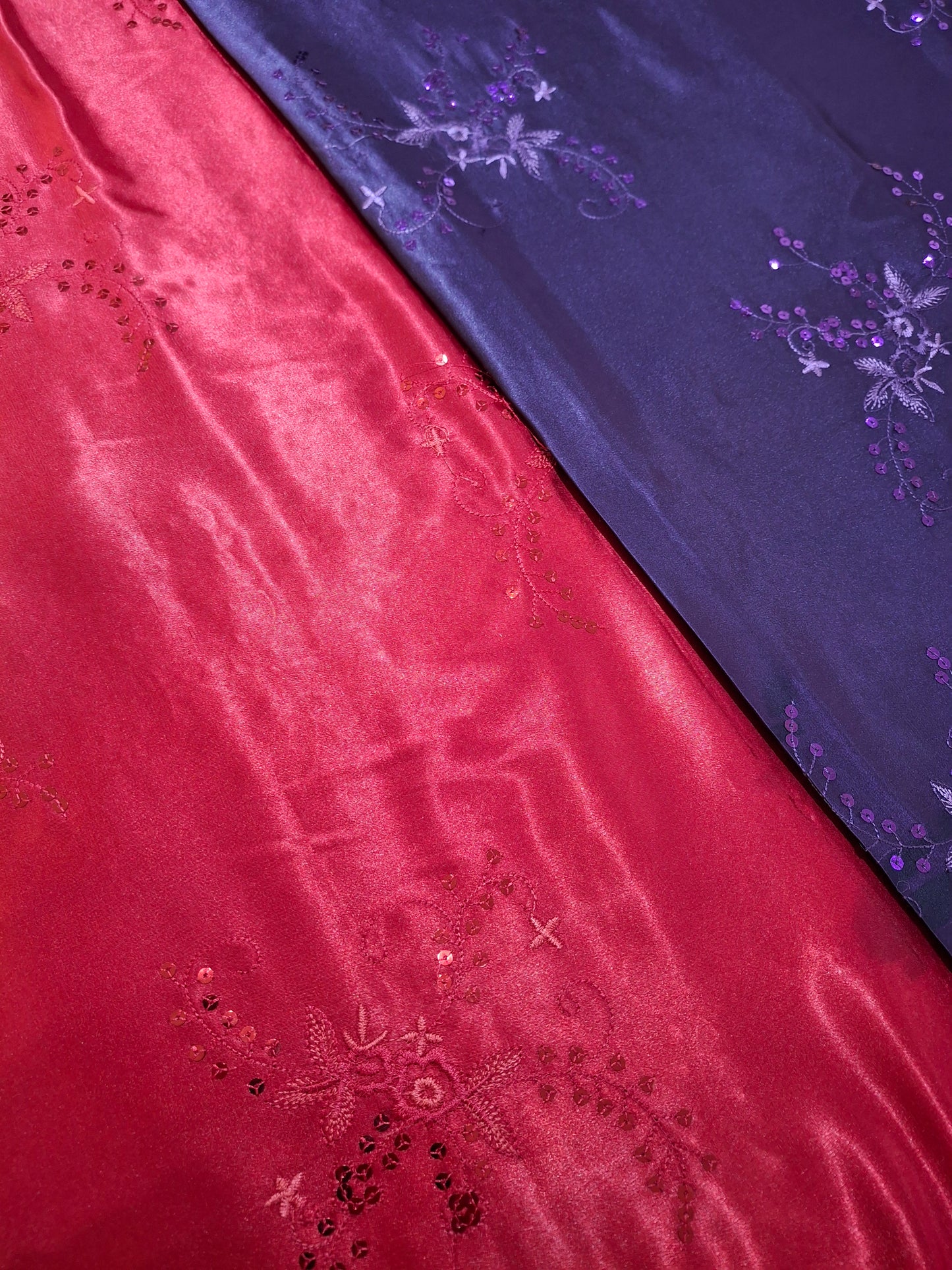 Sequins Embroidered Silk High Quality(4 meters)60"width