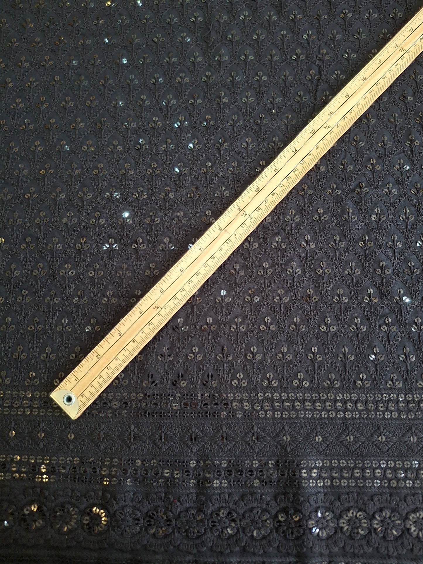 Embroidered Eyelet Cotton Fabric,2 meters