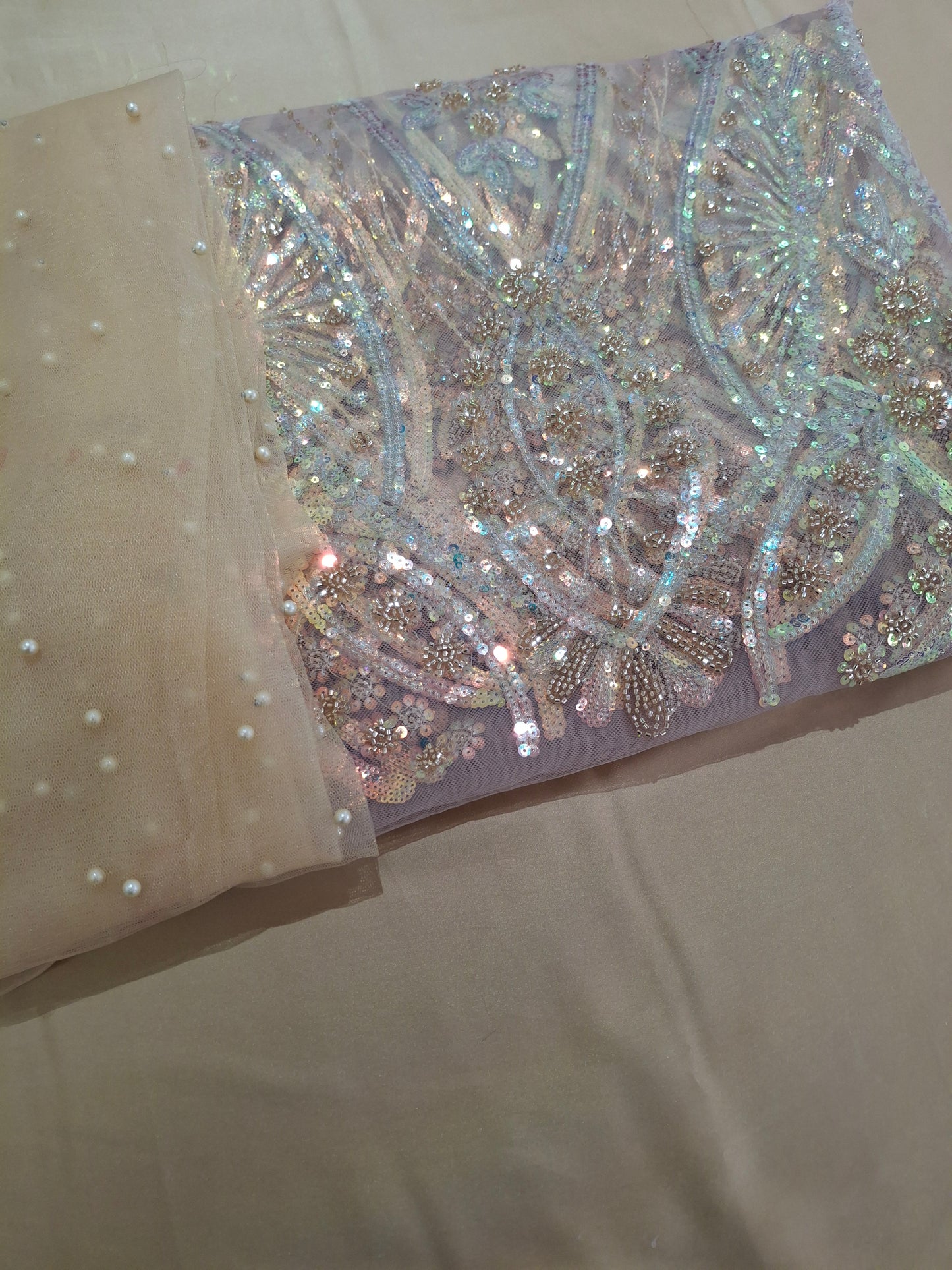 Cut Dana Luxury Heavy Embroidered Gold Net Unstitched 4 piece Full Suit