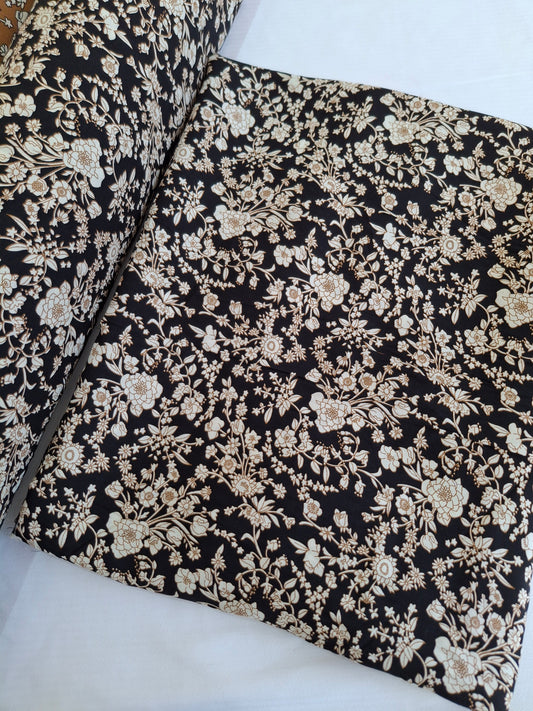 Viscose(4 meters)Full Suit Set,Black and Mustered,Black and Pink