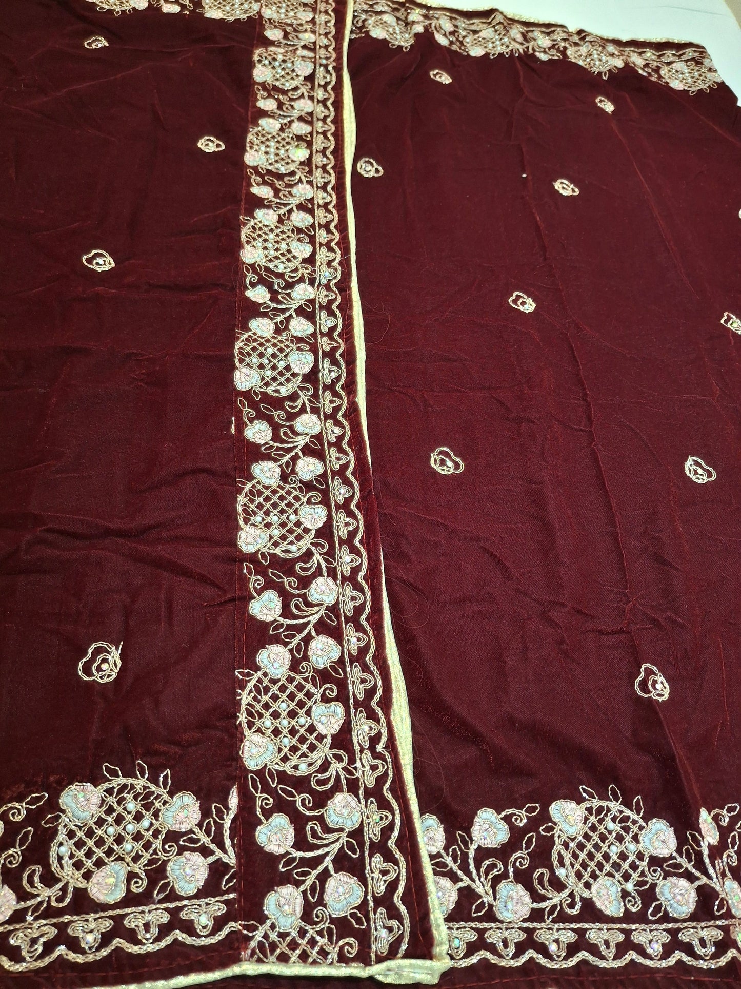 Micro Velvet Embroidered Shawls For Ladies Best Quality