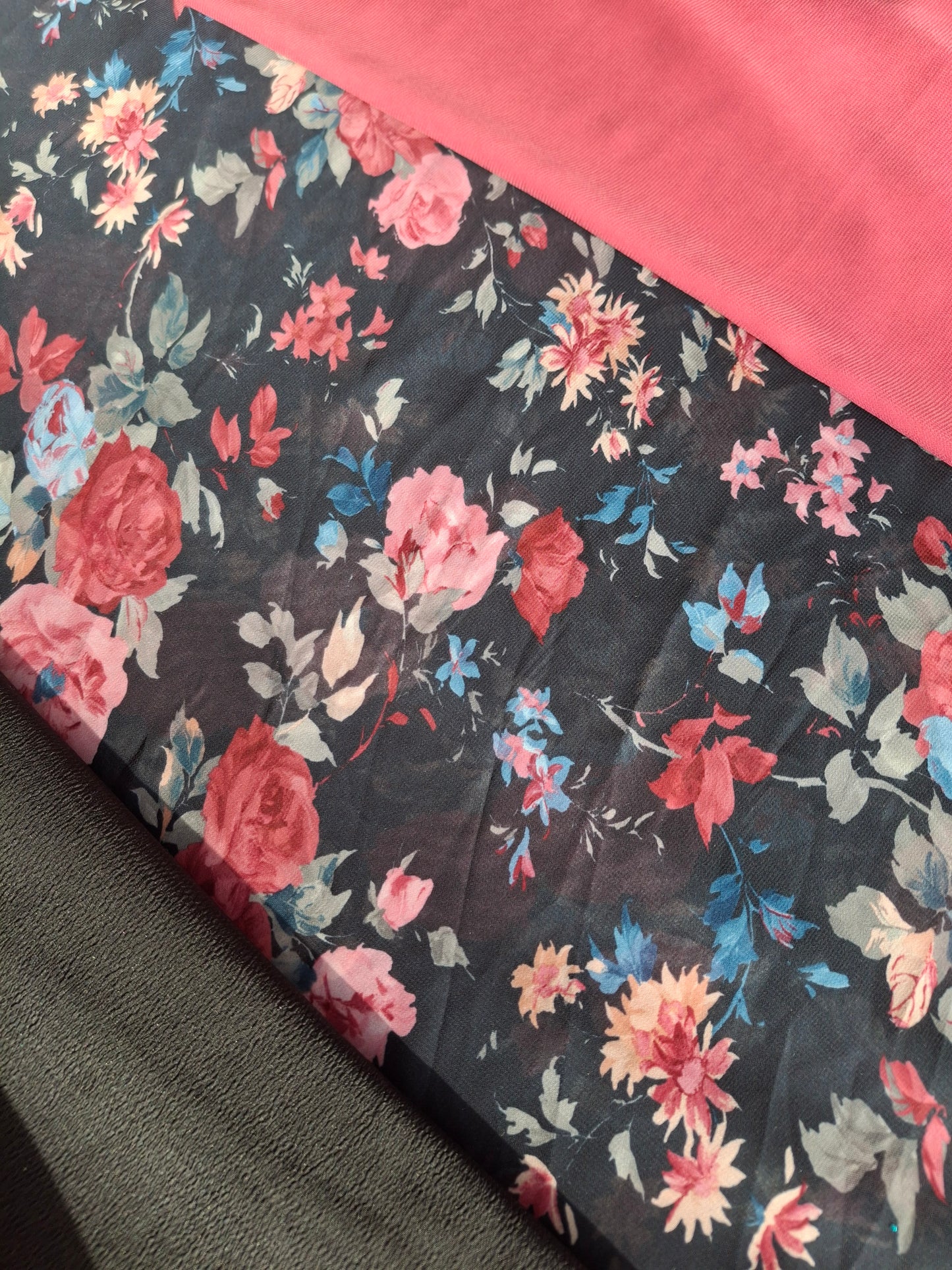 Chiffon fabrics 4 piece suit set(8.30 meters fabrics)