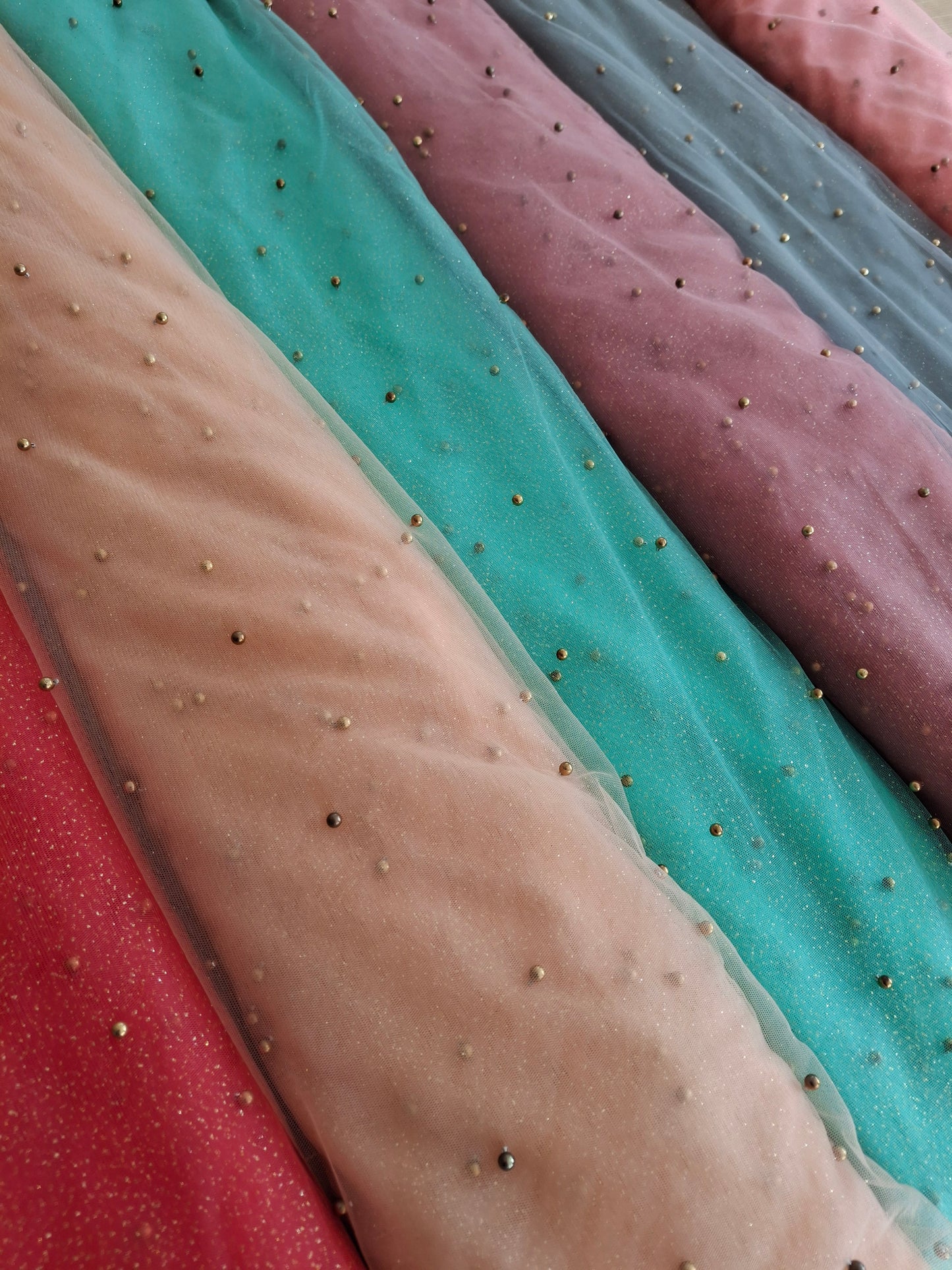 Sparkly Pearl Net dupattas(2.30 meters)