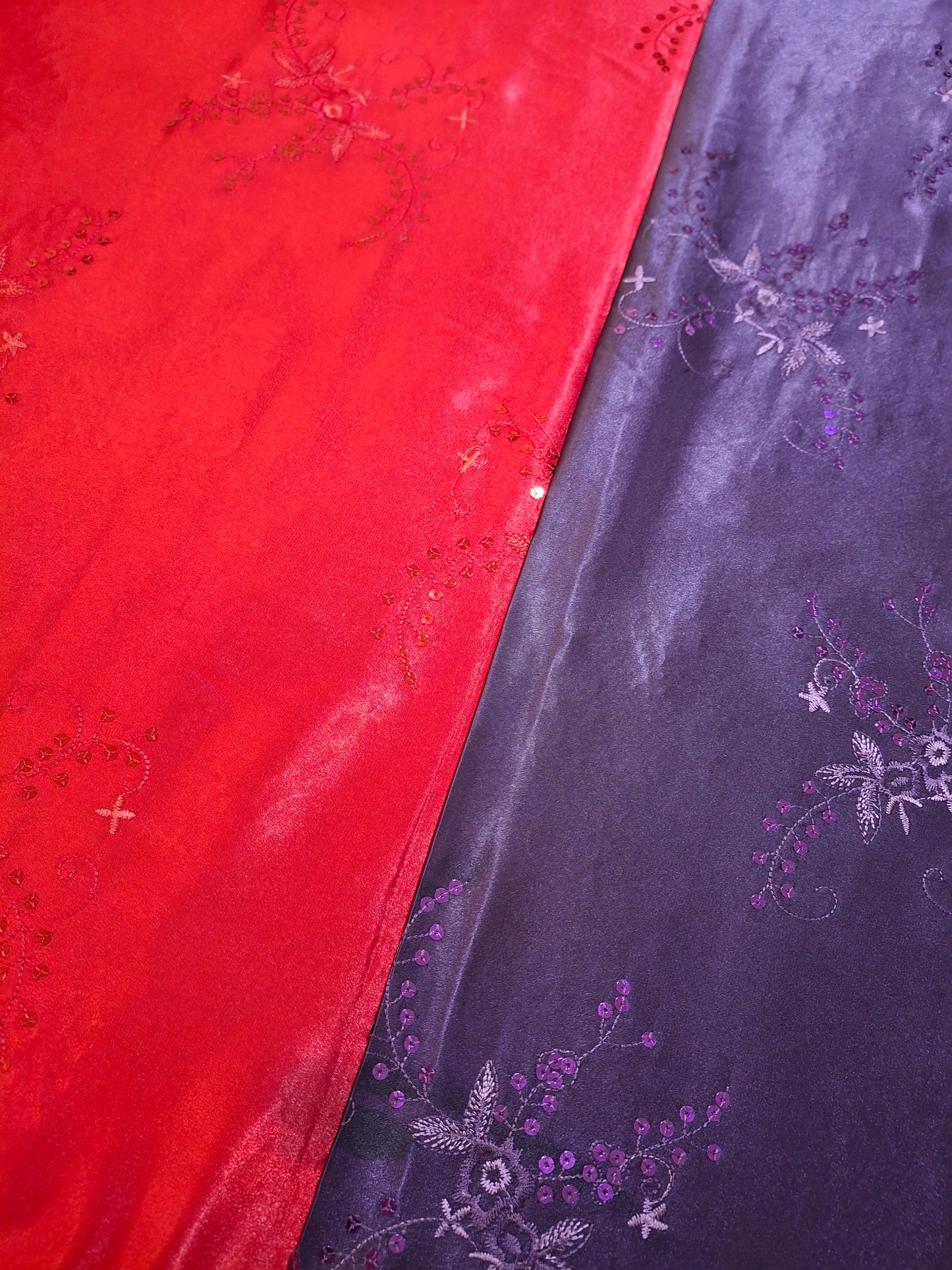 Sequins Embroidered Silk High Quality(4 meters)60"width