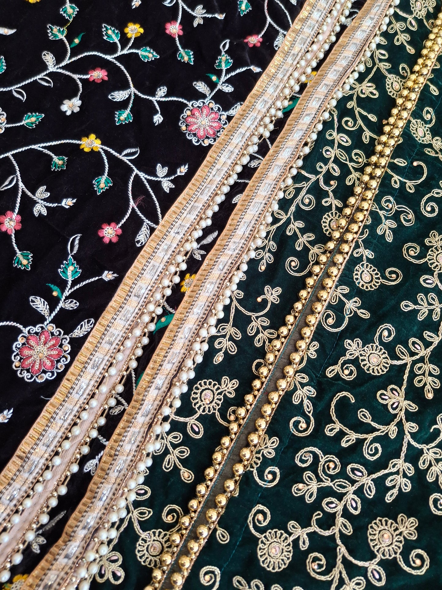 Velvet Embroidered shawls Top Quality