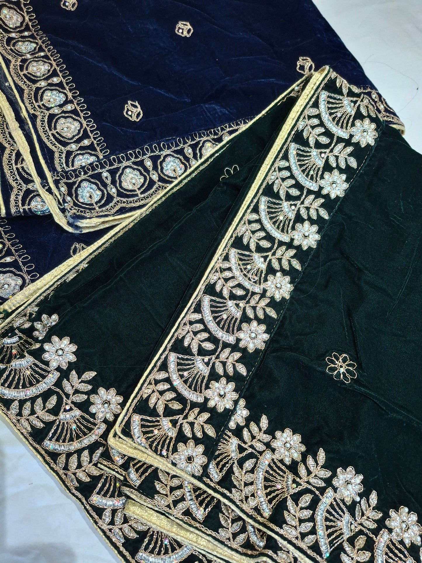 Velvet Embroidered Shawl Top Quality