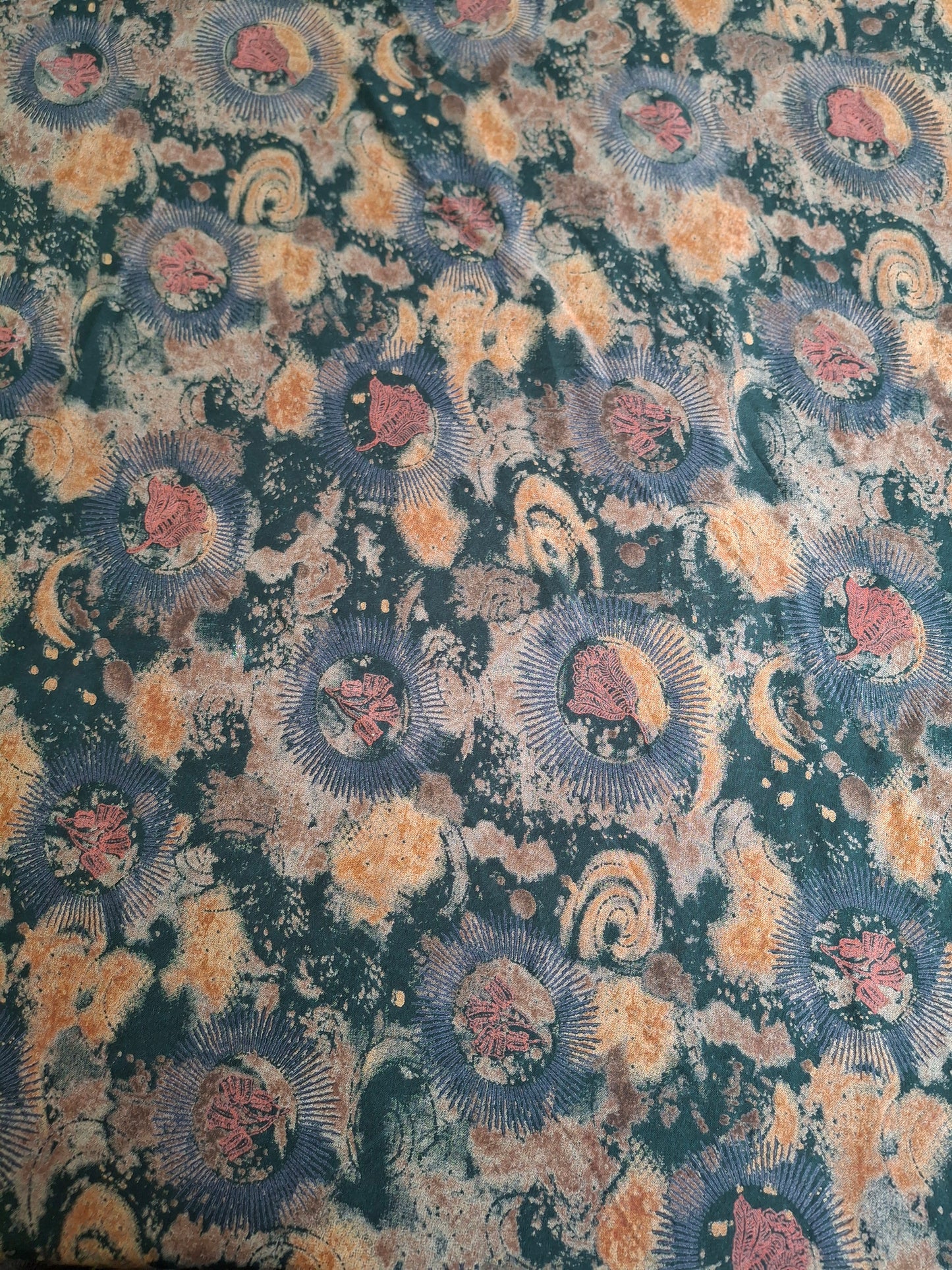 Original Alpiane Paisley Flower Printed( full suit set 4 meters)