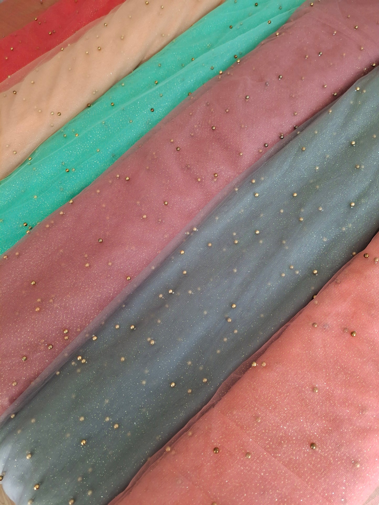 Sparkly Pearl Net dupattas(2.30 meters)