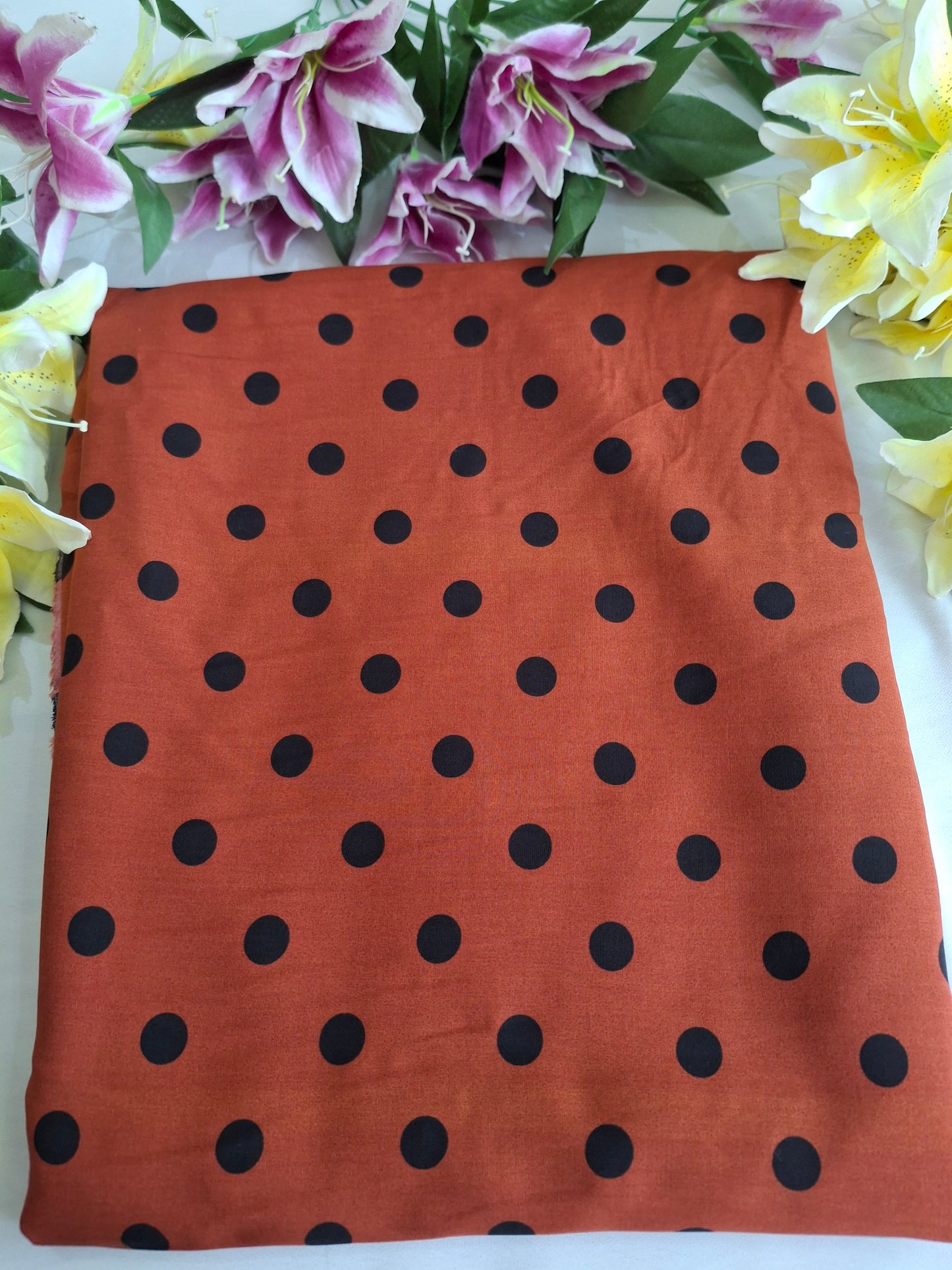 Viscose Polka Dot Fabric(4- meters)