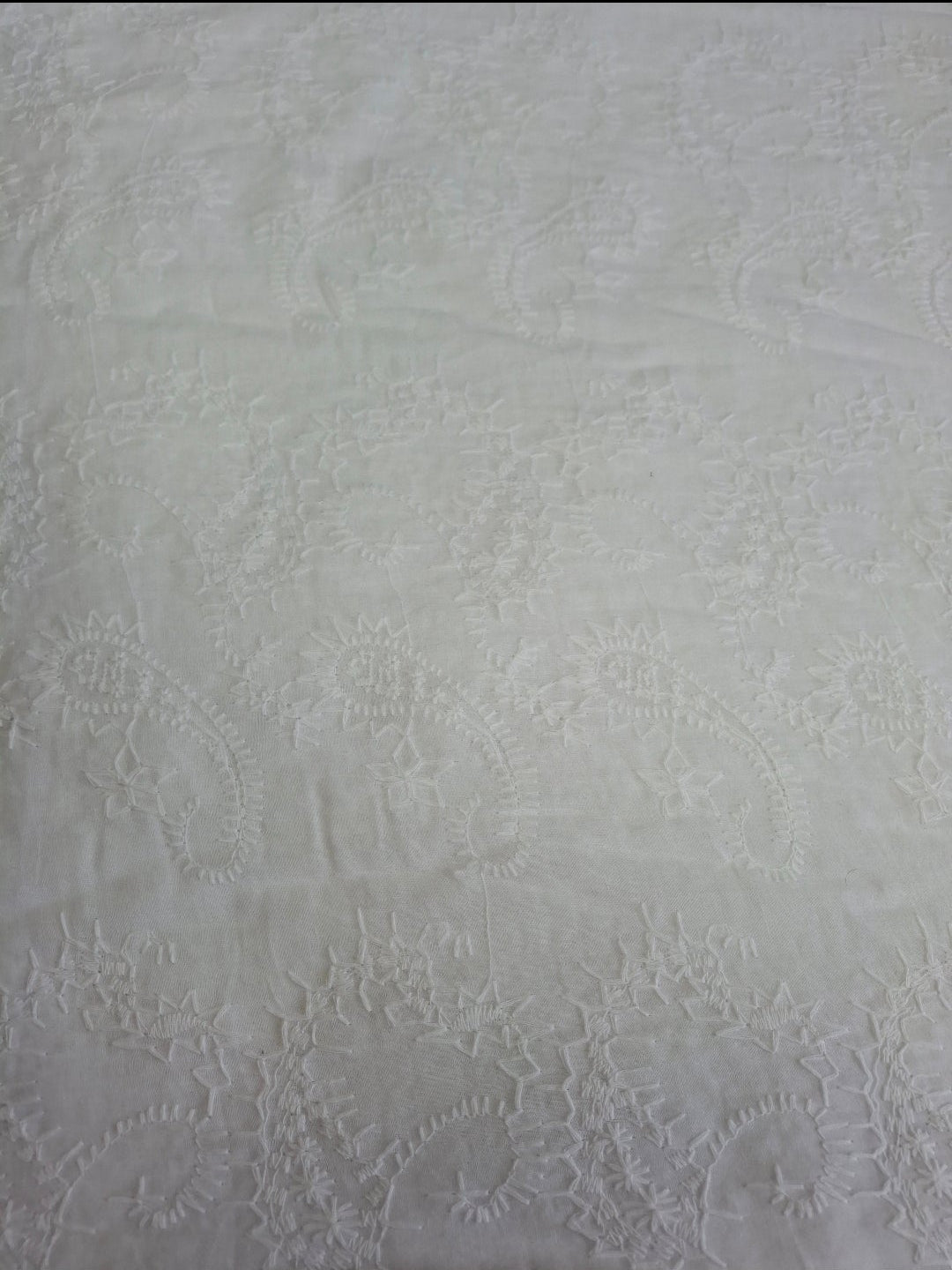 Chikankari-style Cotton Top Quality(4 meters, 60"width)