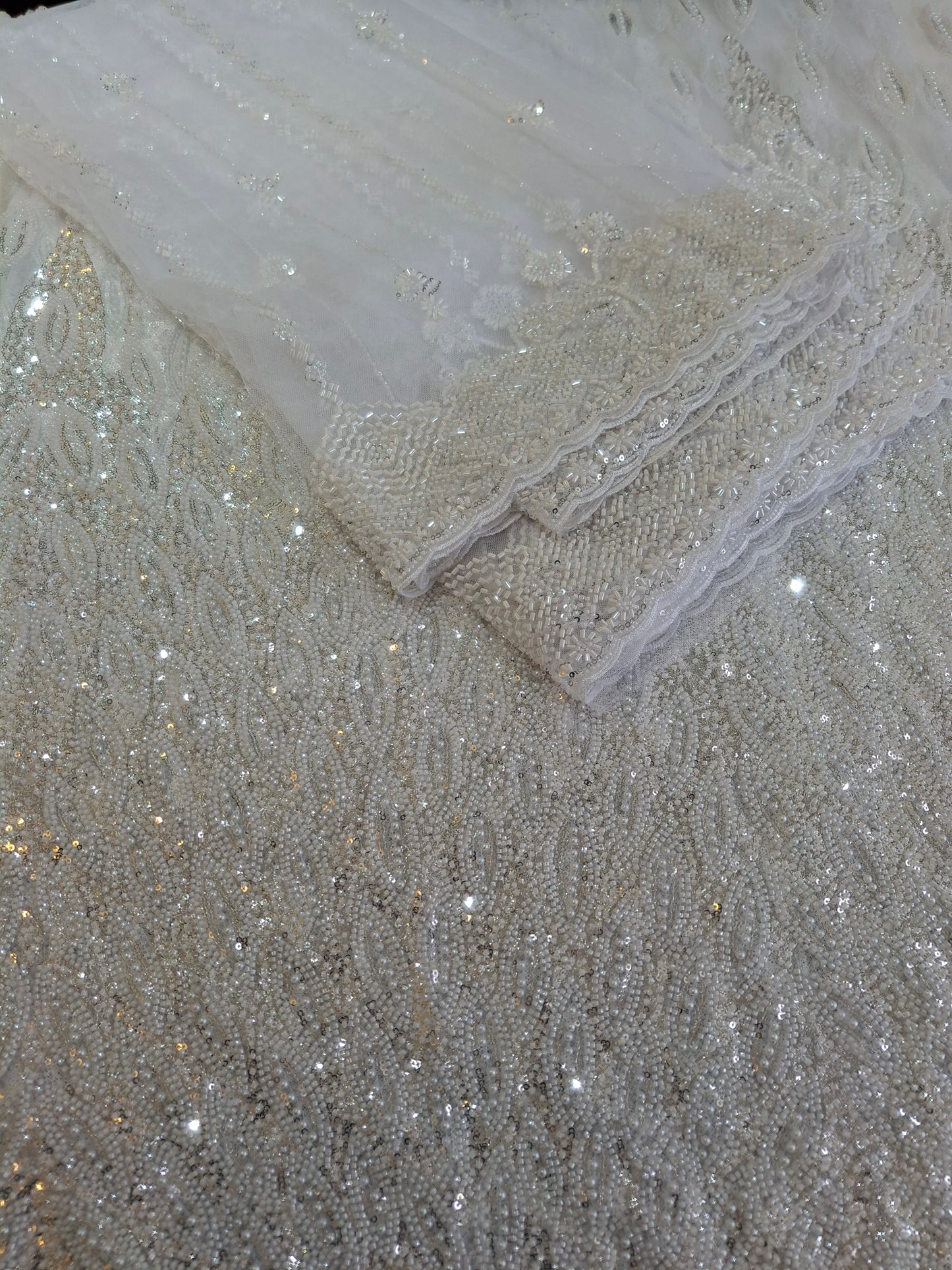 Heavy Embroidered Sequins and Cut Dana Work 4 Piece Suit Set