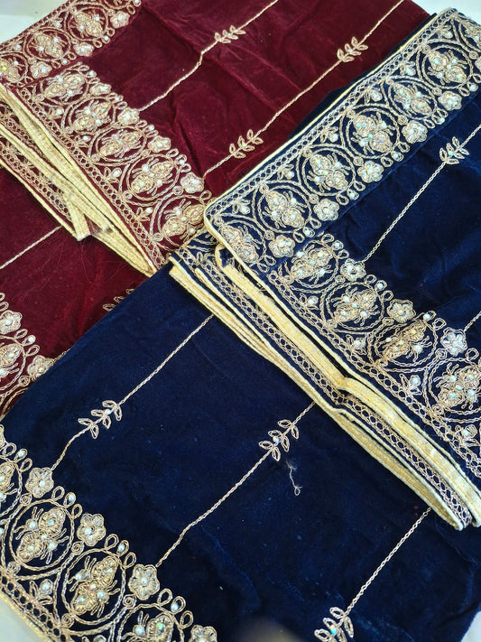 Micro Velvet Embroidered Shawls Best Quality