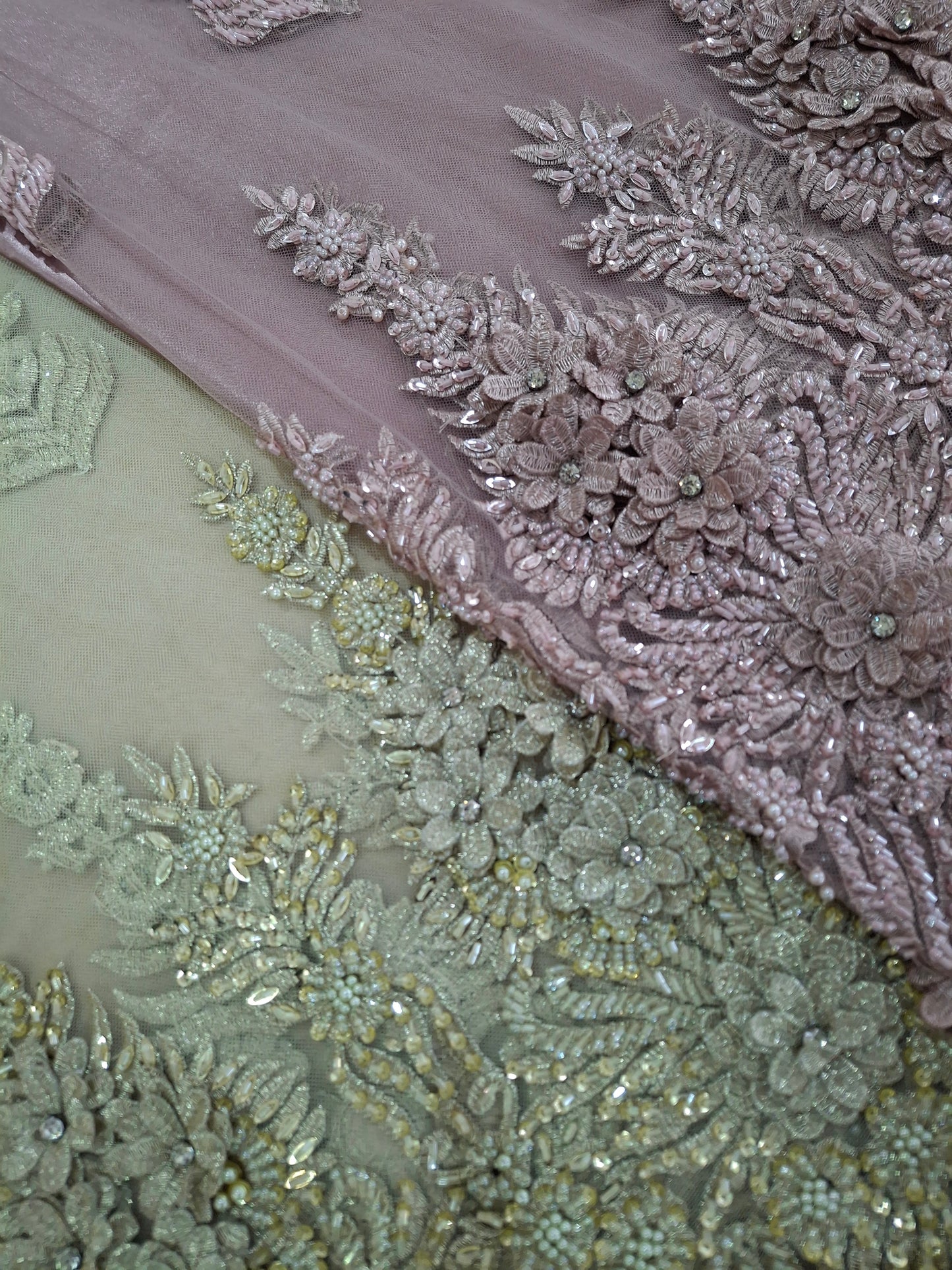 Cut Dana Heavy Embroidered Net,4 piece suit set