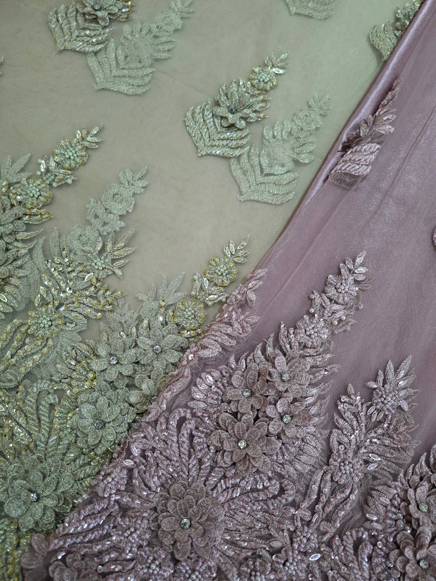 Cut Dana Heavy Embroidered Net,4 piece suit set