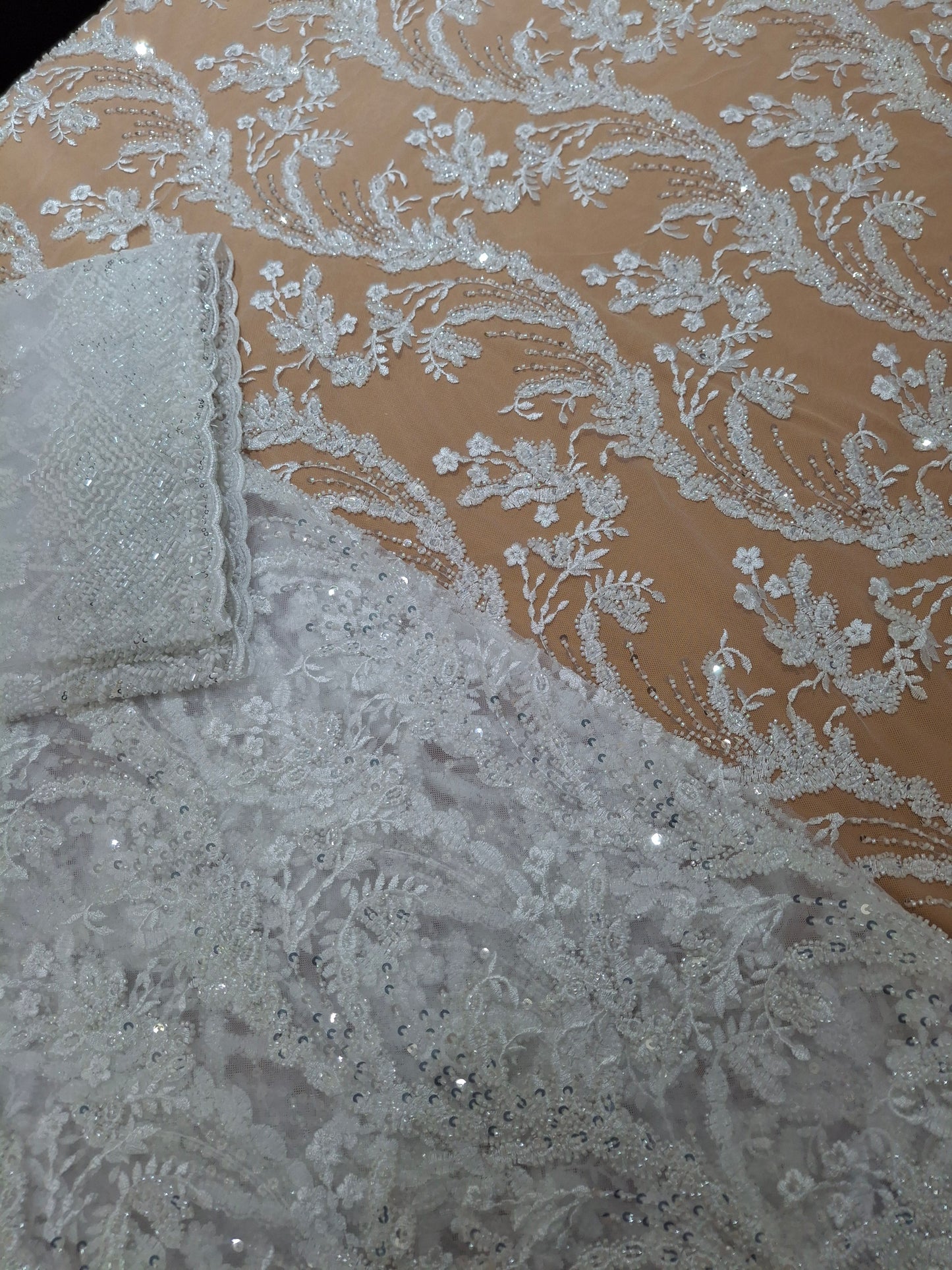 Luxurious Embroidered Navy Blue Net(Full suit set 4 piece)