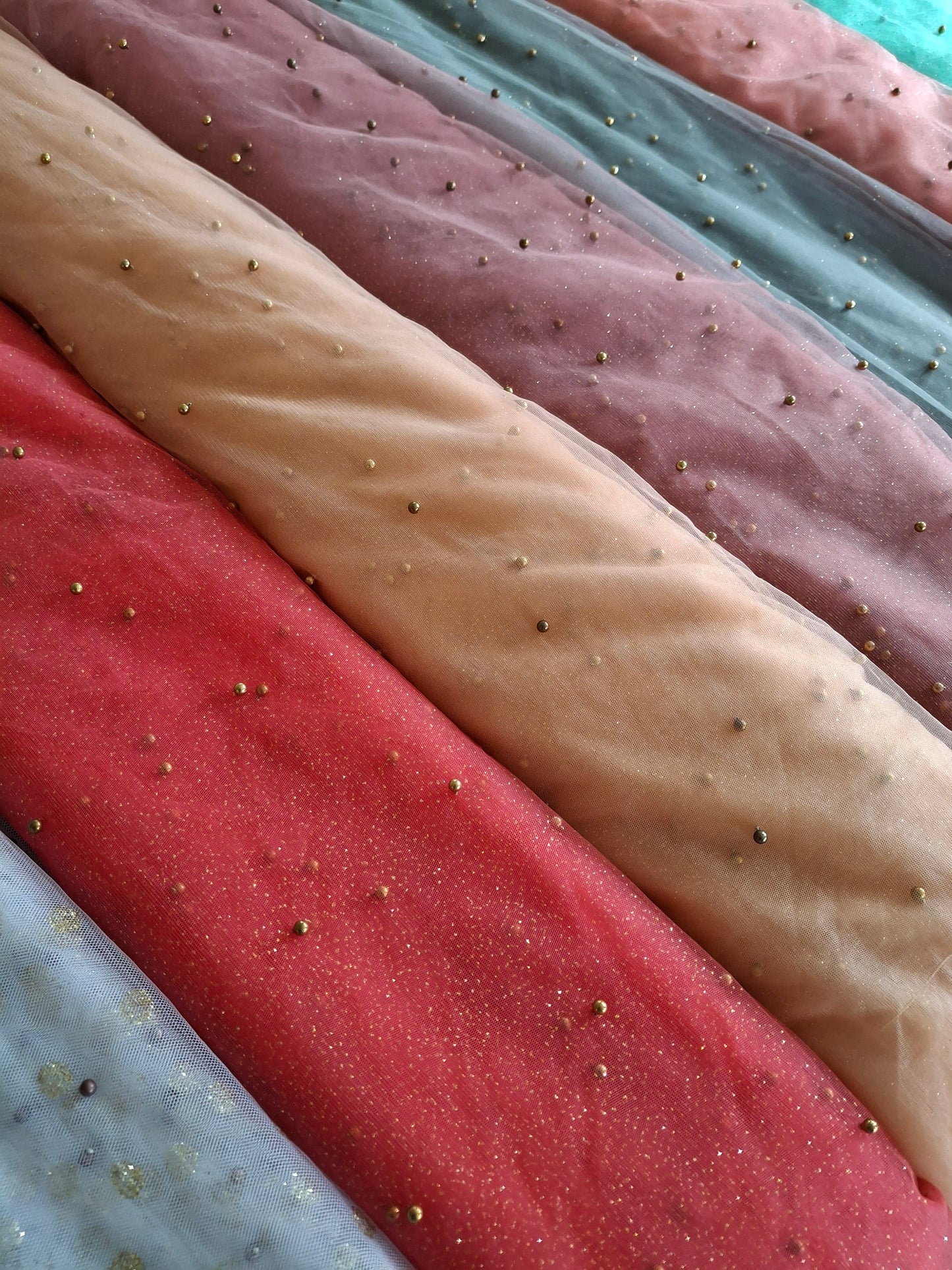 Sparkly Pearl Net dupattas(2.30 meters)