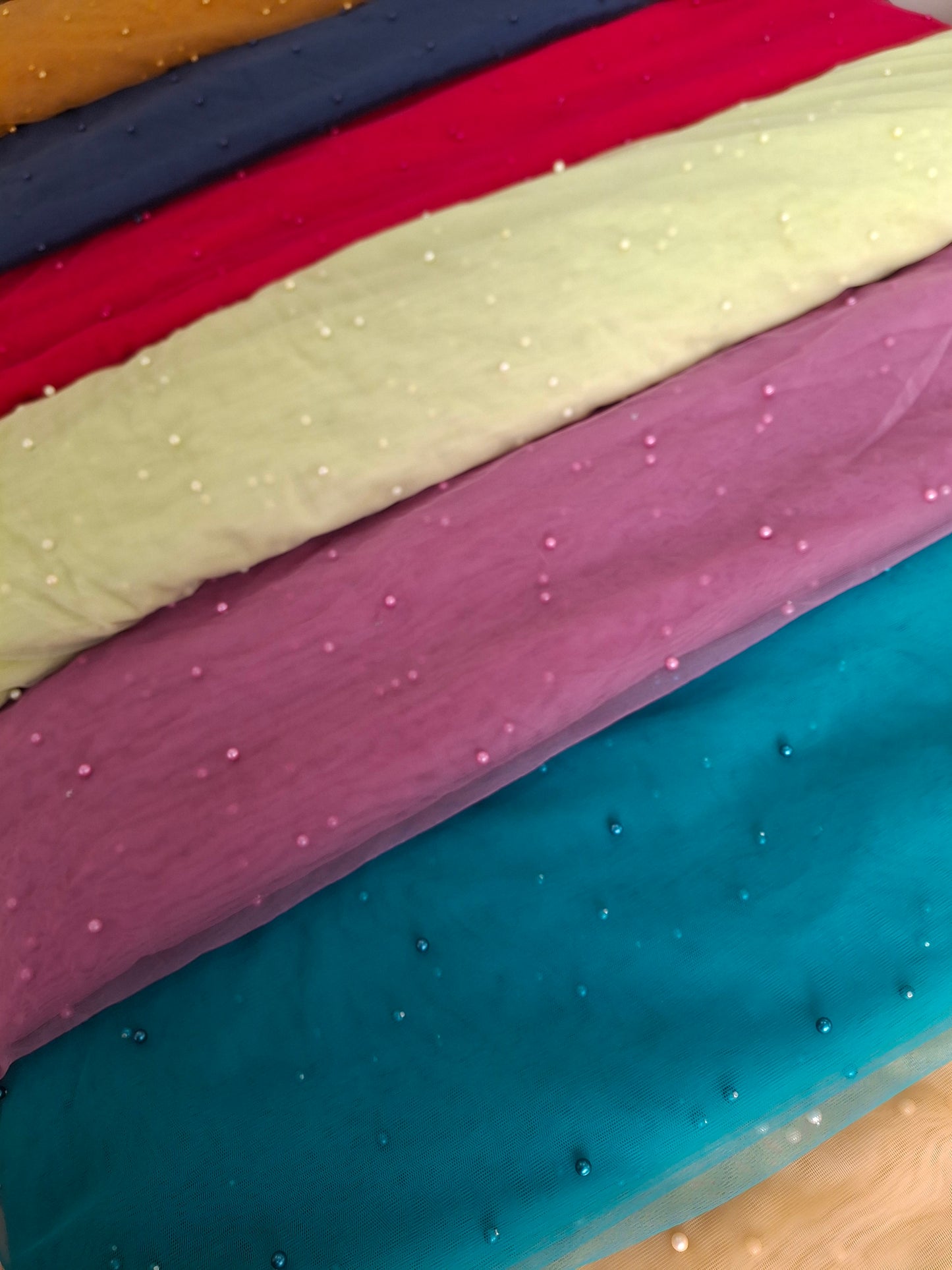 Pearl Net Dupatta Multiple Colour(2.30meters length)