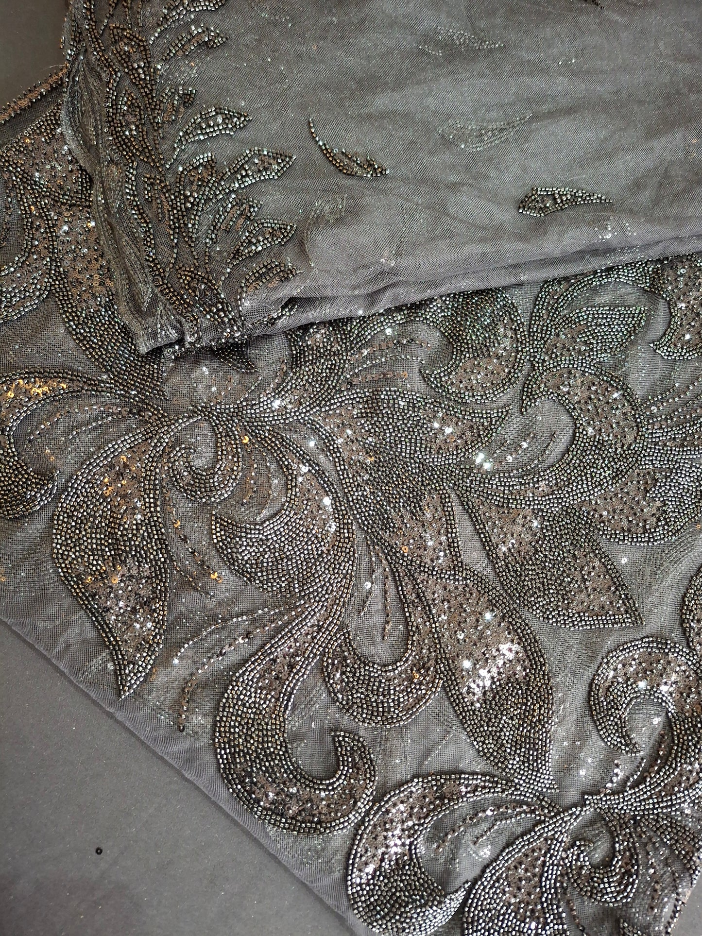 Cut Dana Luxury Heavy Embroidered Gold Net Unstitched 4 piece Full Suit