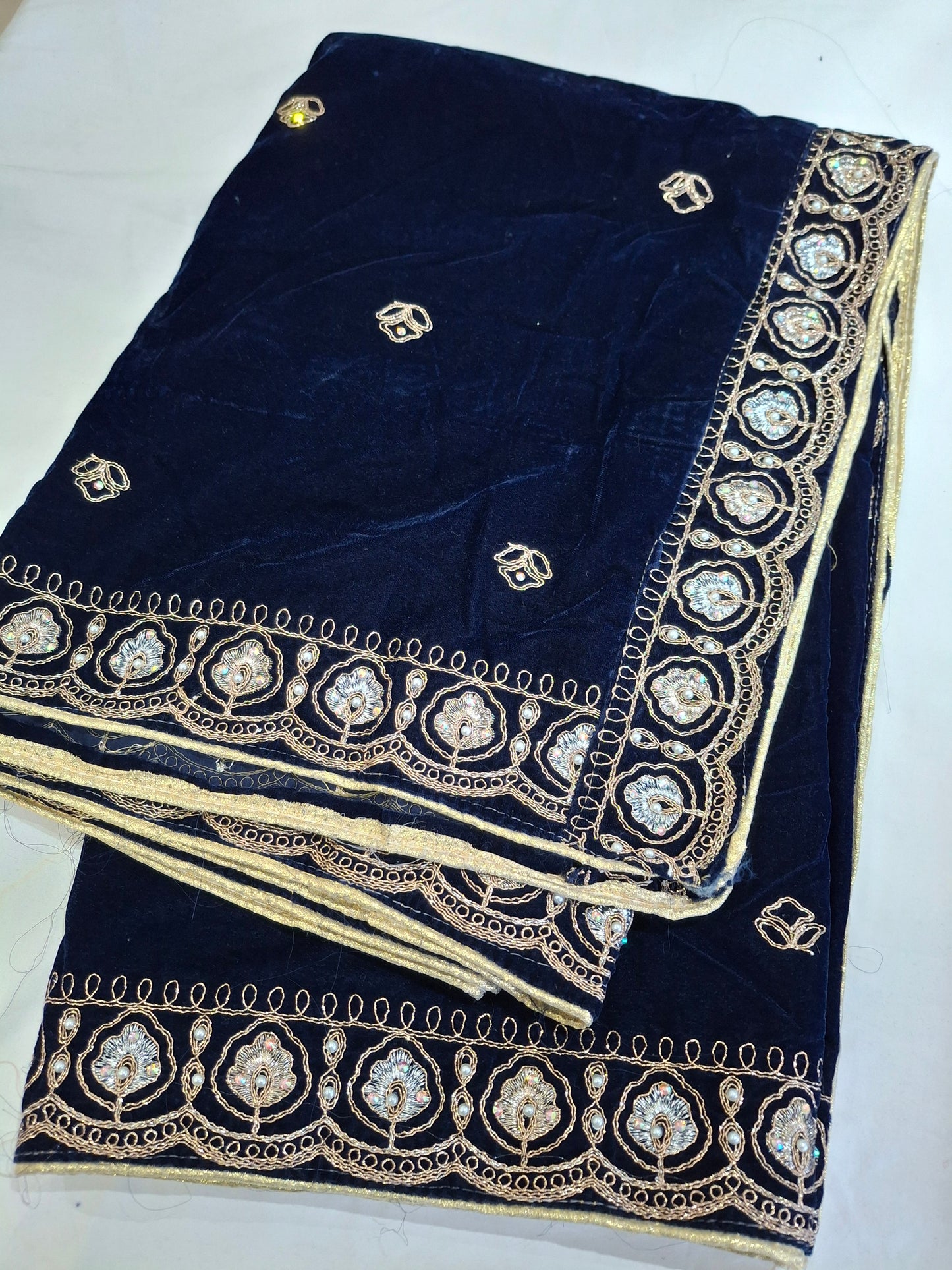 Velvet Embroidered Shawl Top Quality