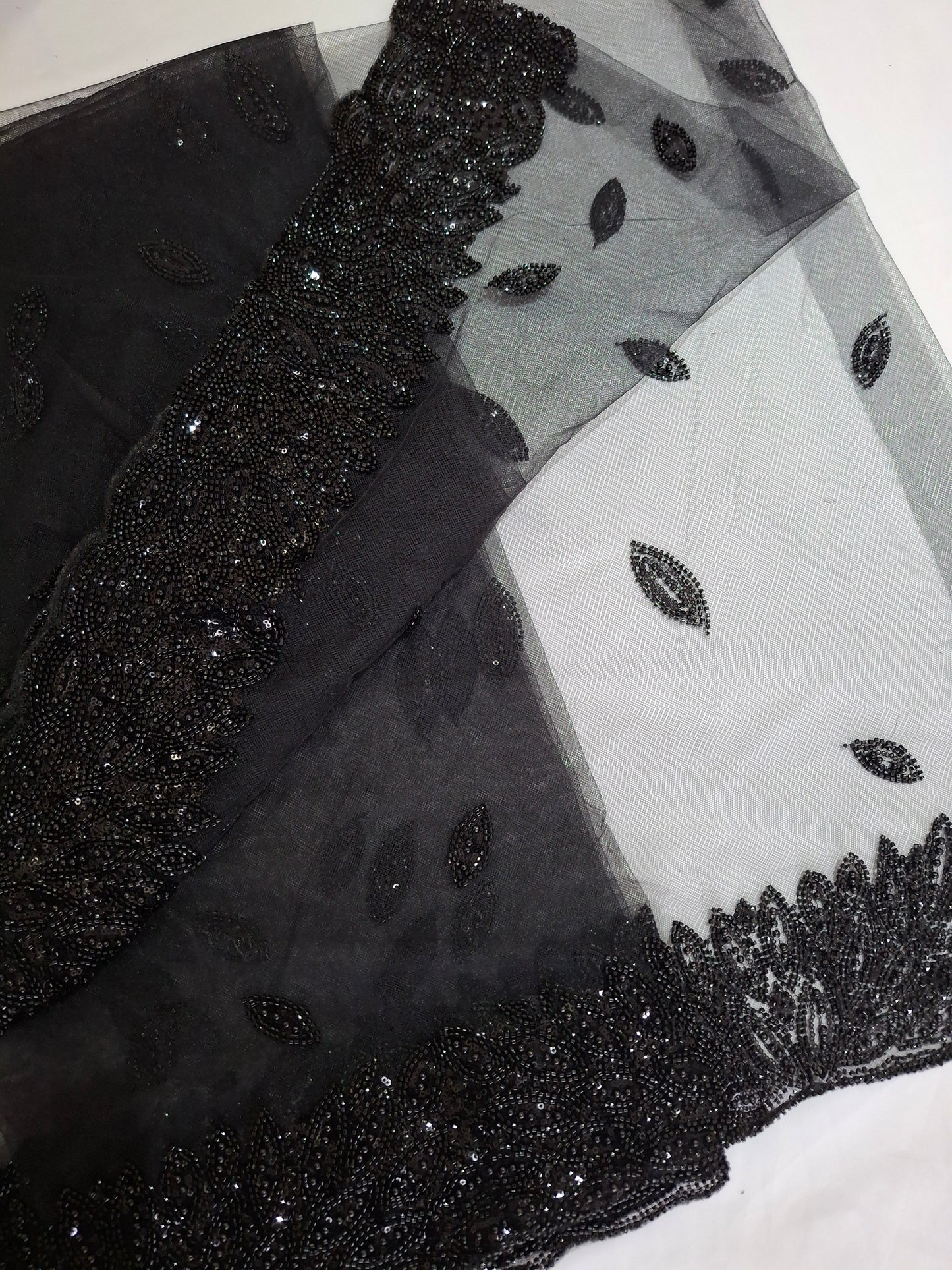 Luxurious ,Cut Dana Work,Net Dupatta Heavy Embroidered Sequins (2.3 meters)