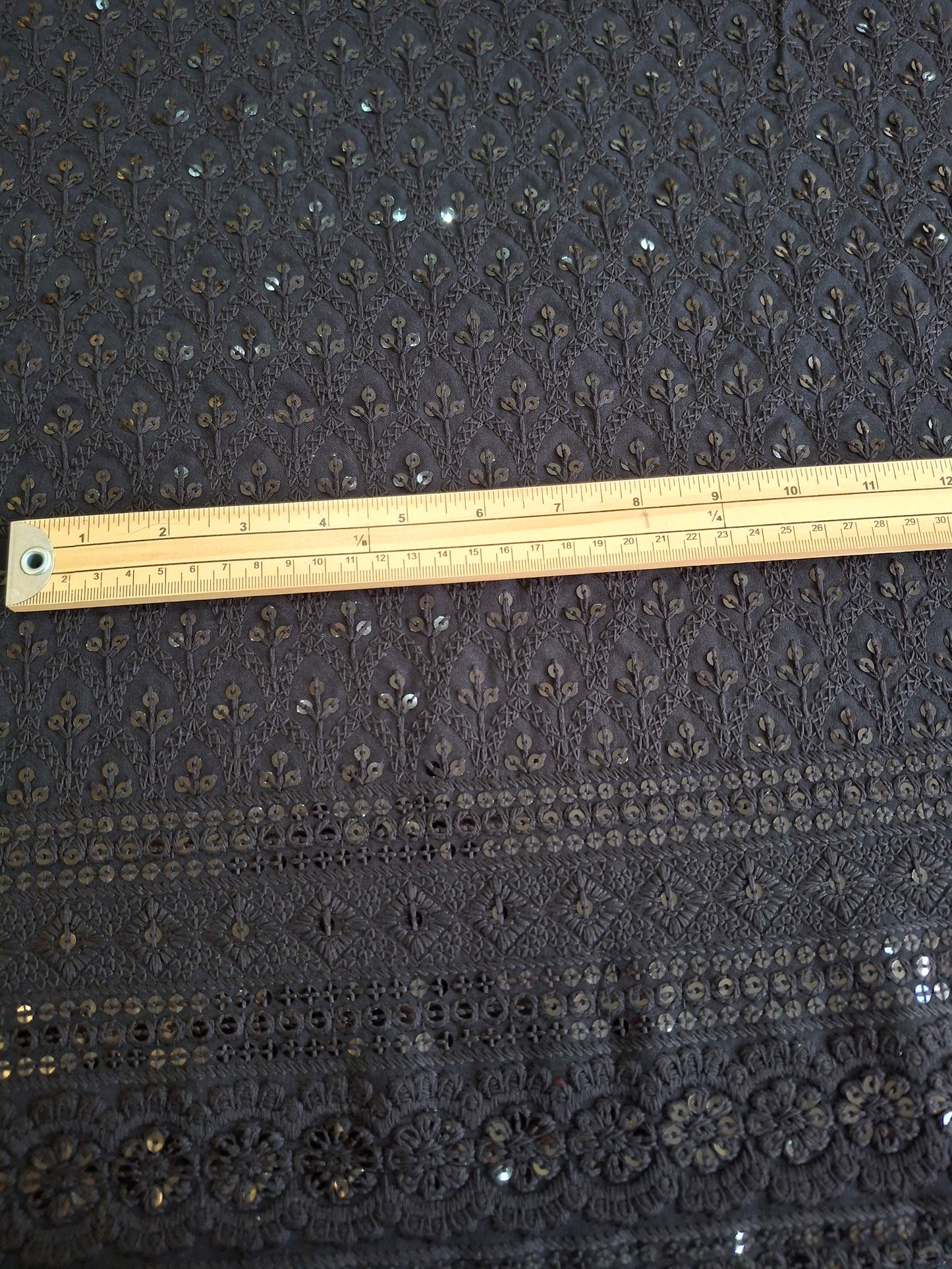 Embroidered Eyelet Cotton Fabric,2 meters