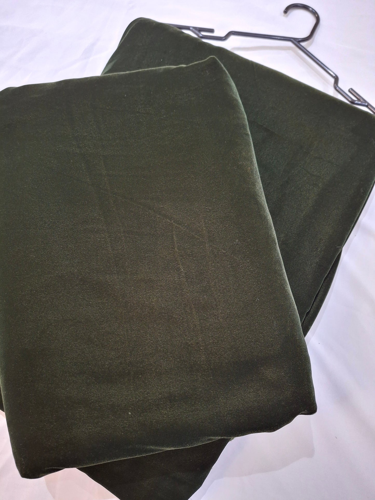 Micro Velvet Best Quality Khaki Green(mehndi colour),4 meters, 60"Width