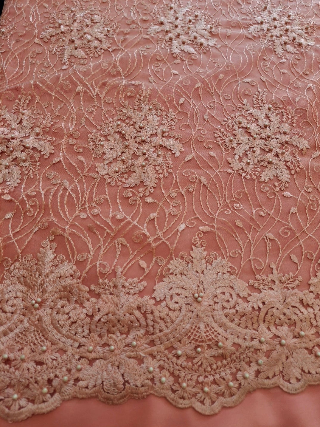 Luxurious Embroidered Net Fabric, 4 piece suit set