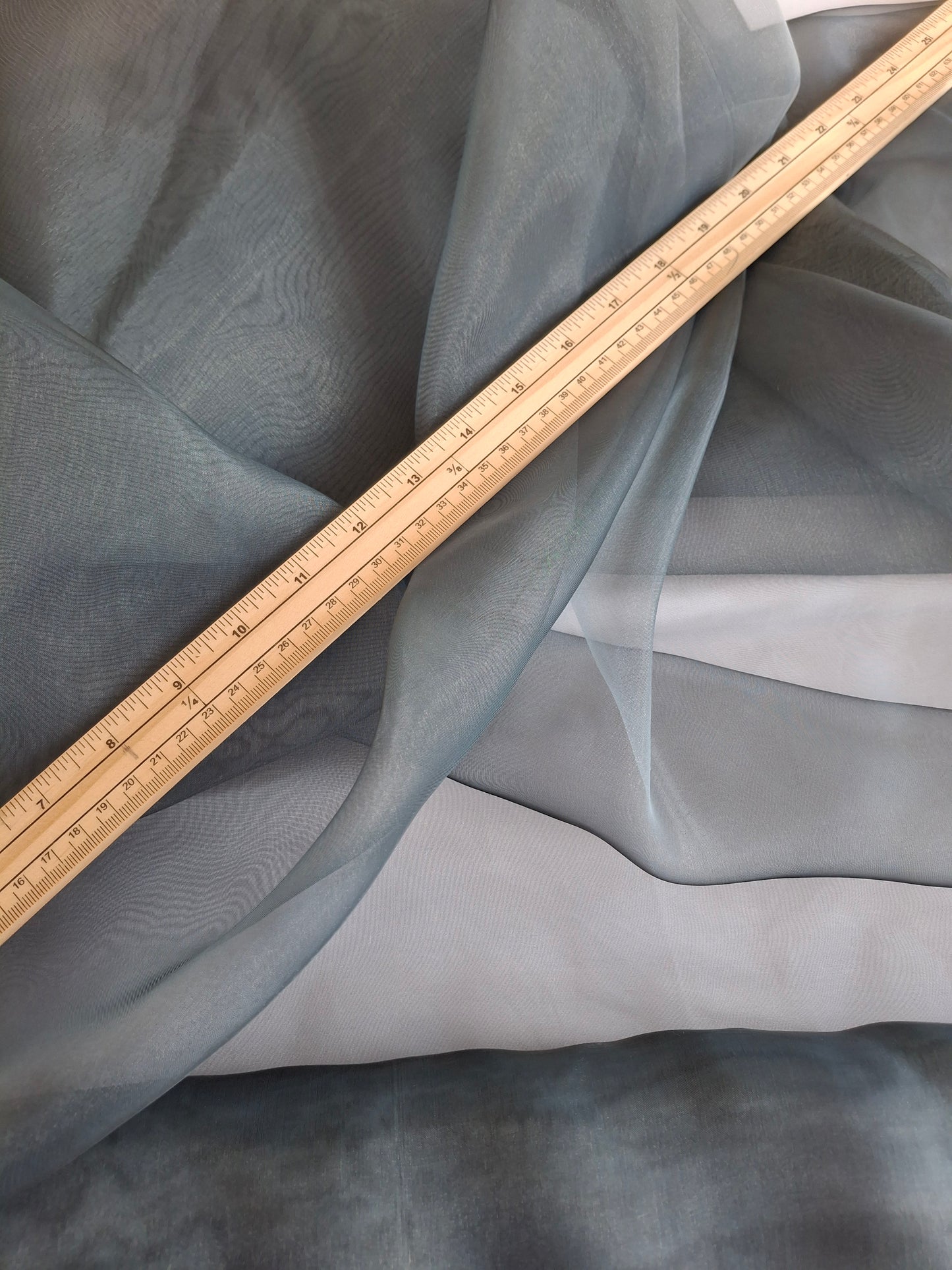 Elegant Grey Organza(sold by the meters)