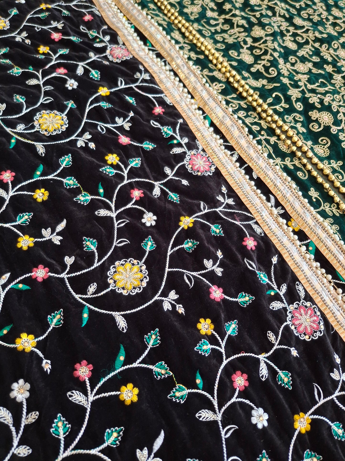 Velvet Embroidered shawls Top Quality