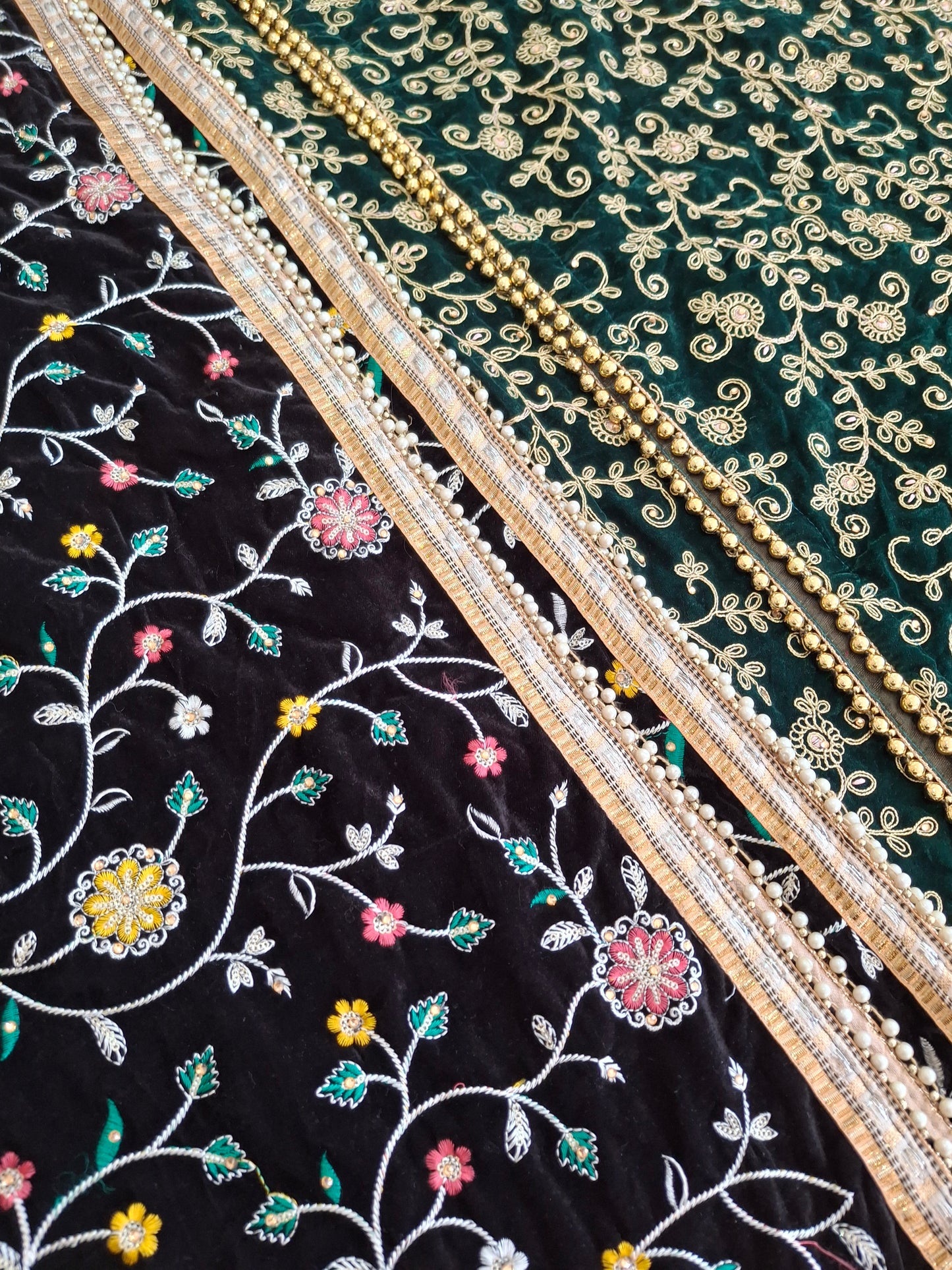 Velvet Embroidered shawls Top Quality