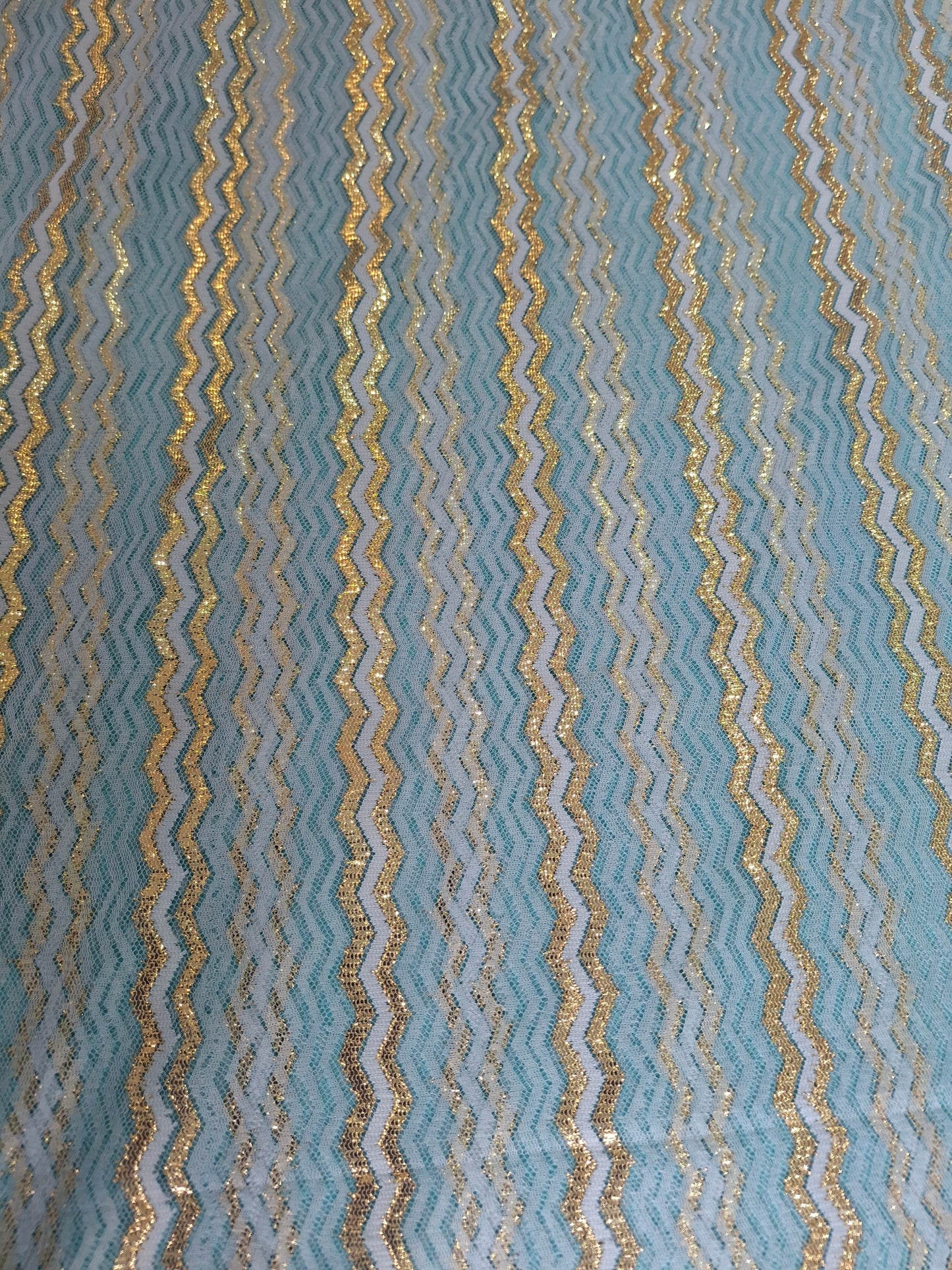 Women’s Designer Net Dupatta with Golden Zigzag Pattern (3 Colours