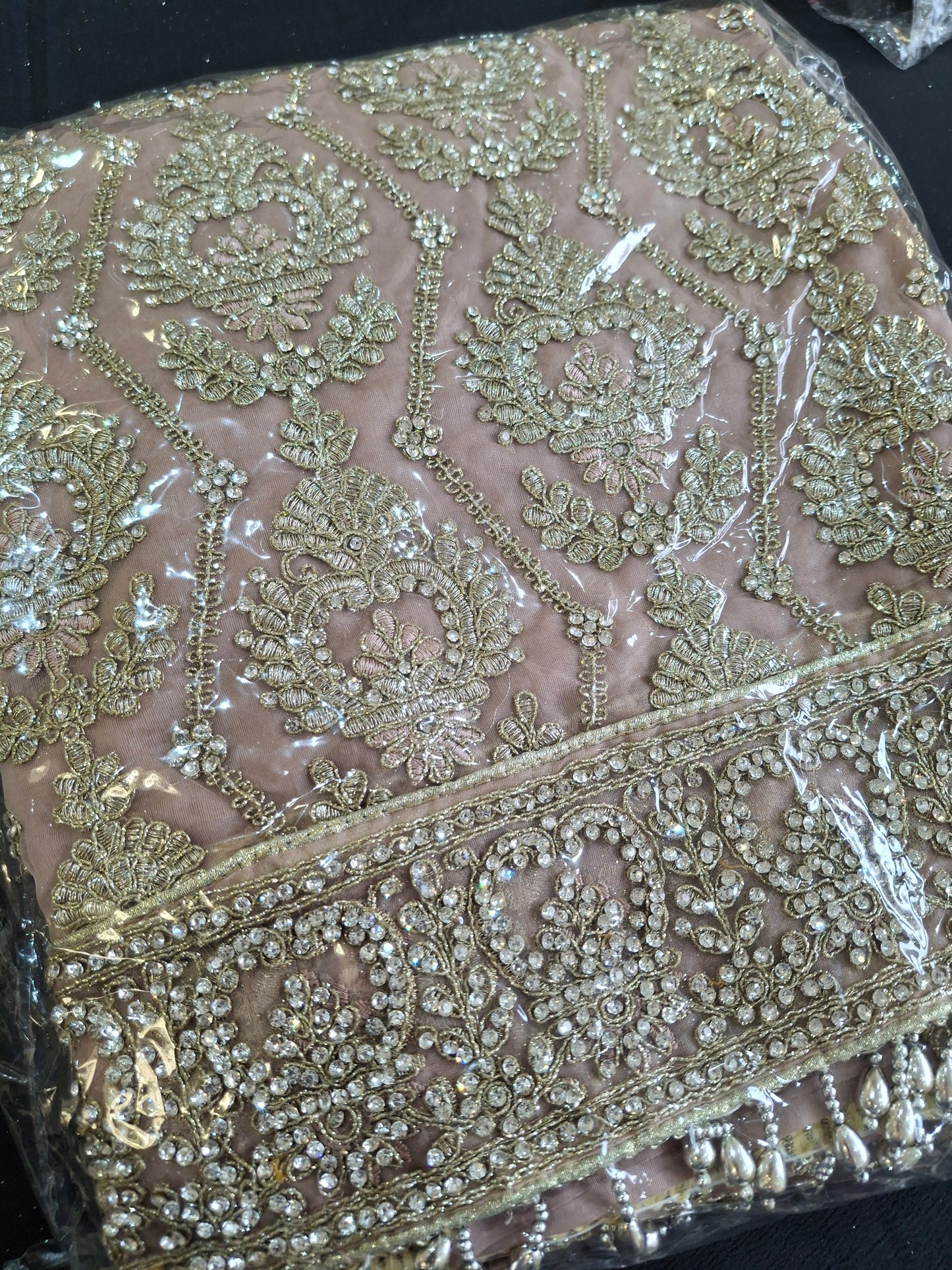 Embroidered Fancy Net,chiffon,4 piece suit set