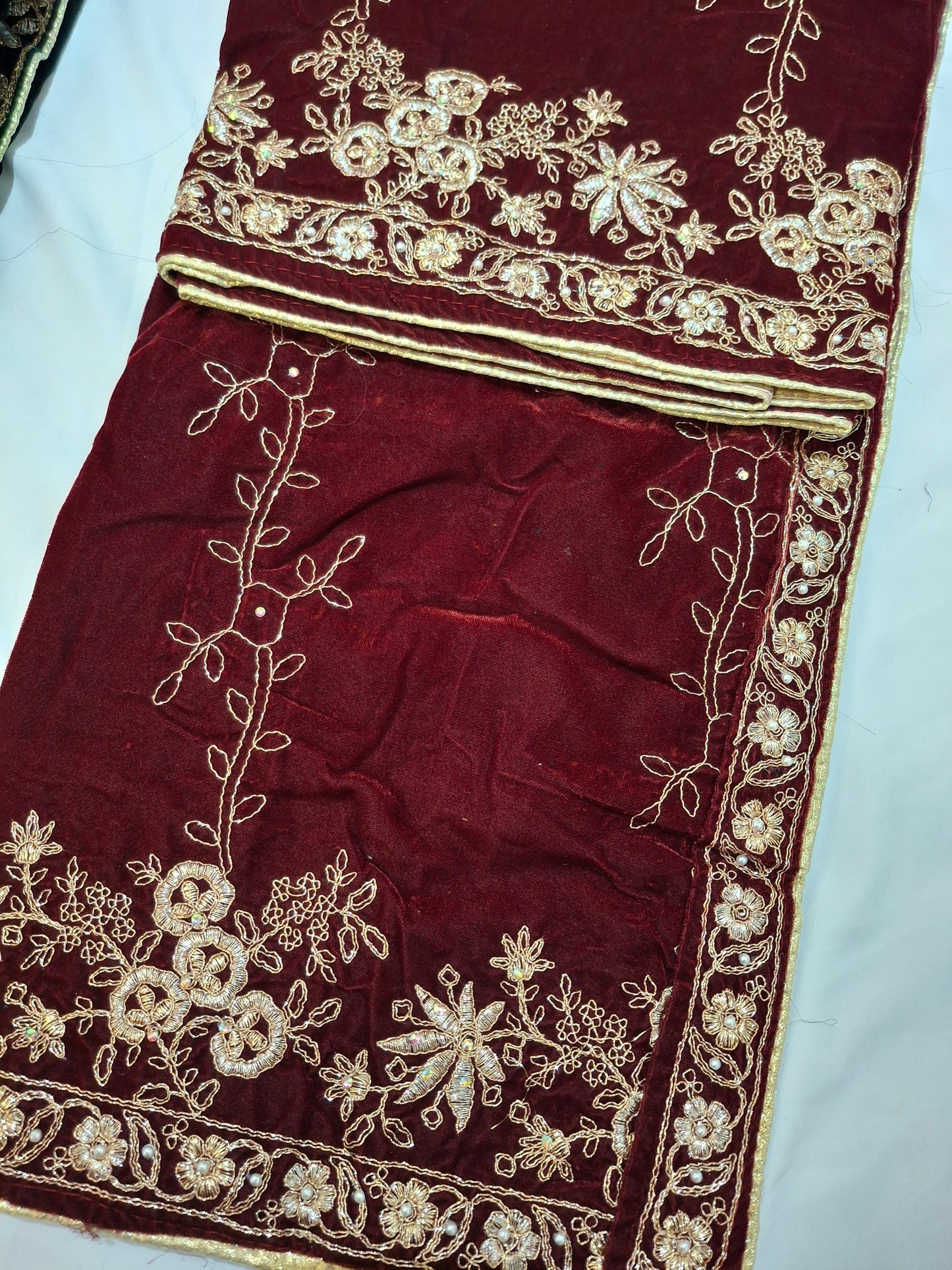 Velvet Embroidered Shawl Top Quality