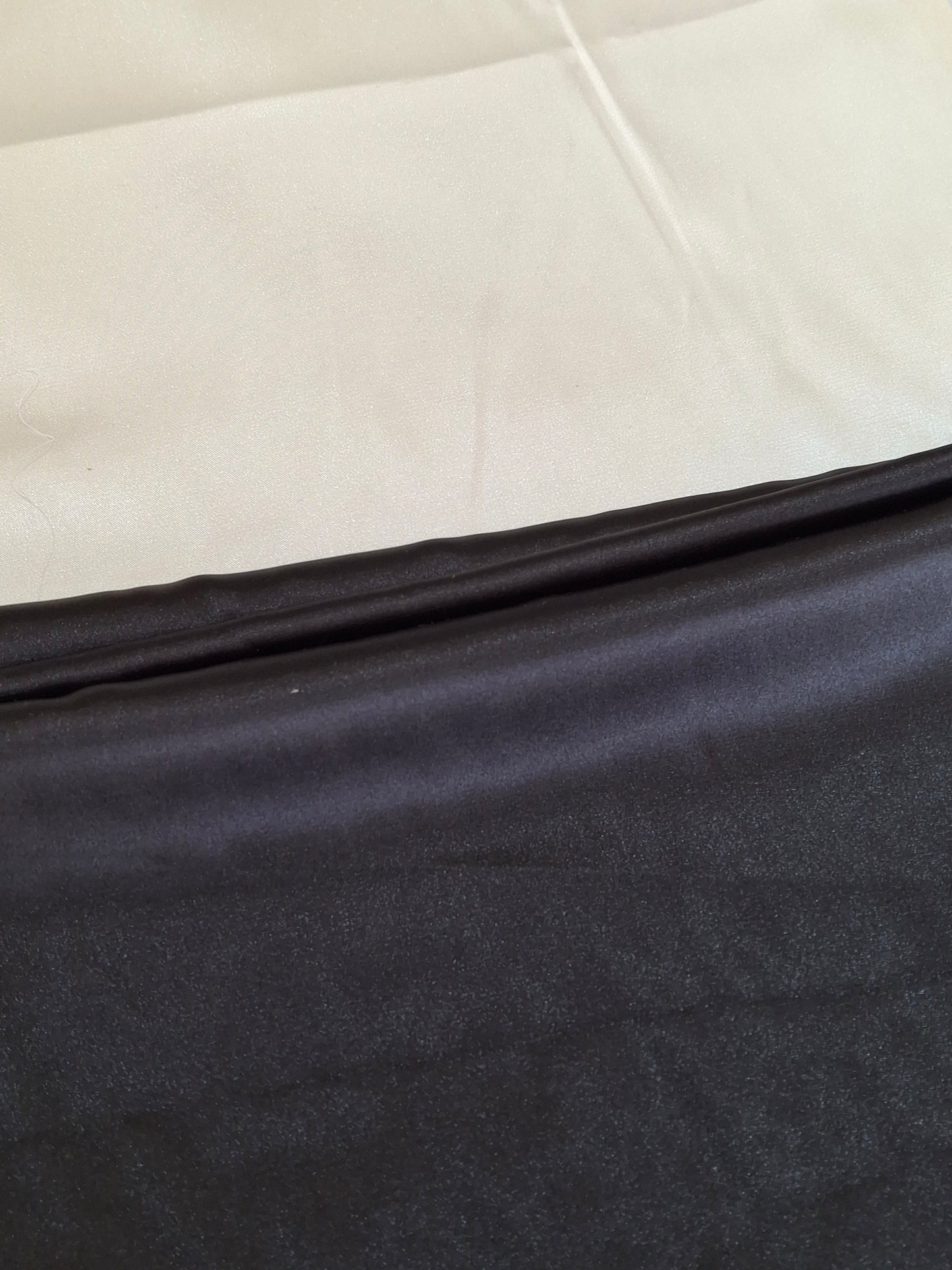 Top Quality Korean Shamoz silk in off-white,black(sold by the meters)