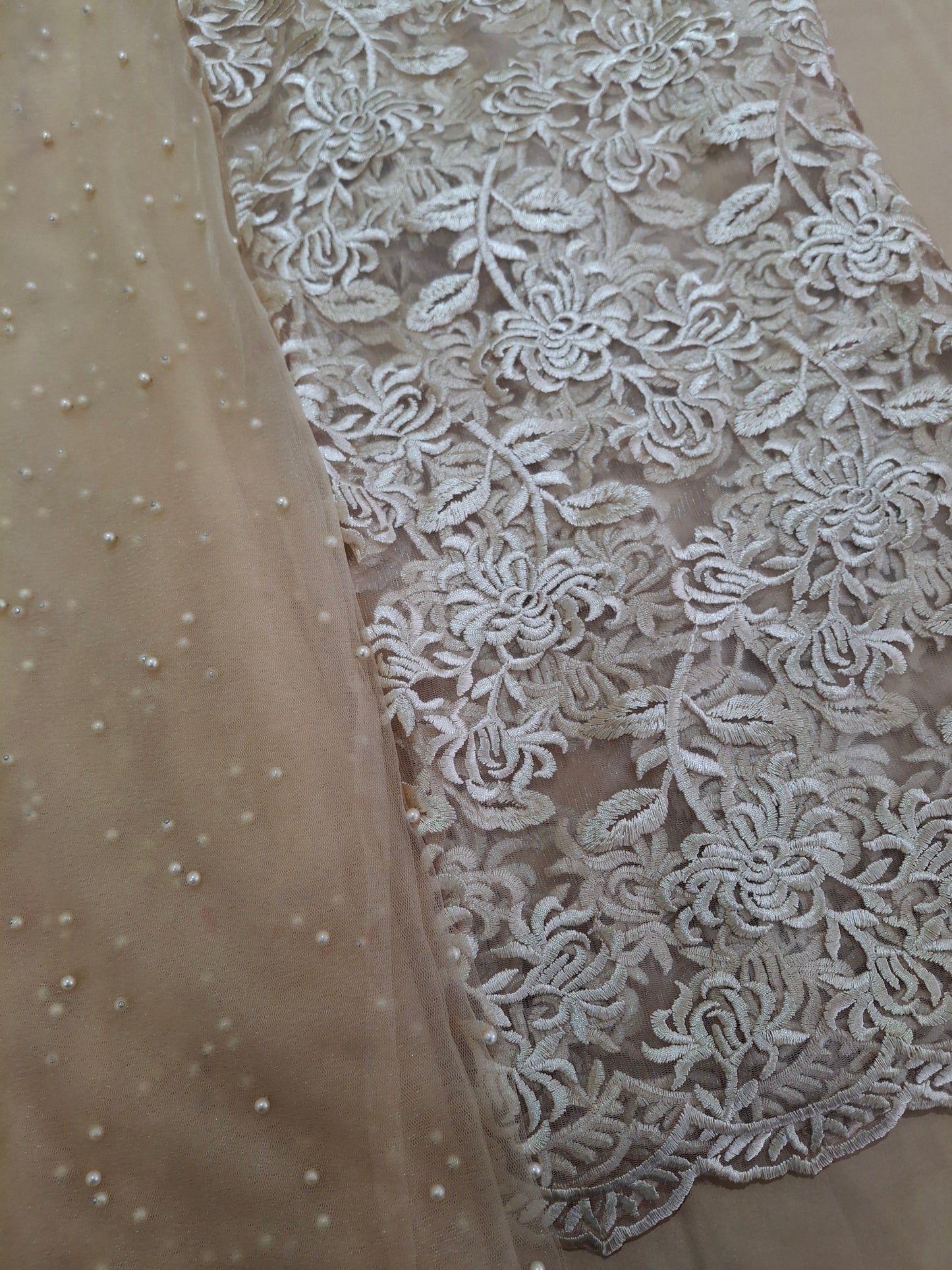 Net Lace Embroidered (4 piece suit set)