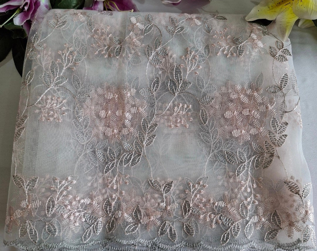 Embroidered lace net,2 meters