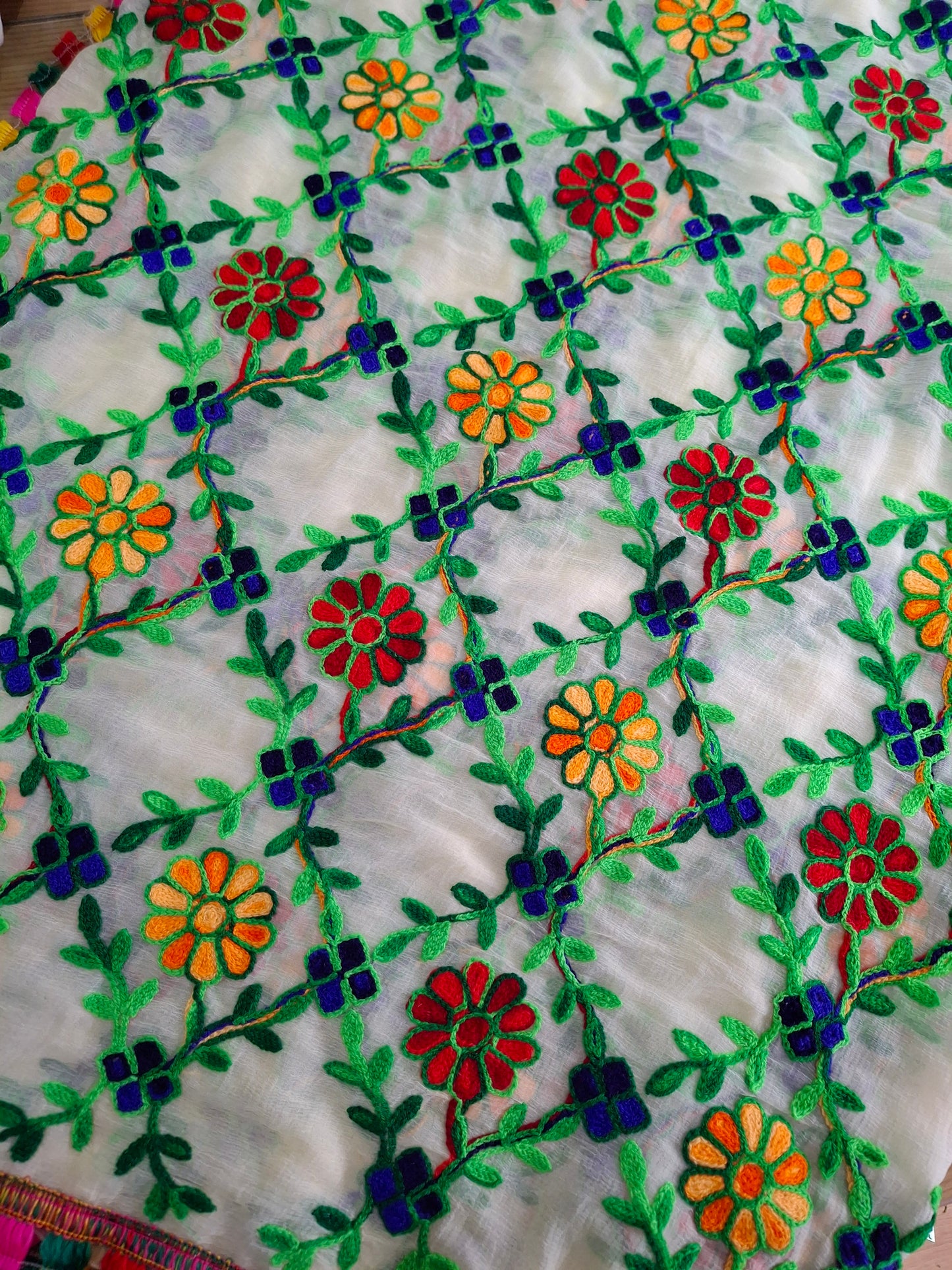 Chiffon Sequins Embroidered Dupatta(2.30 meters length,45"width)