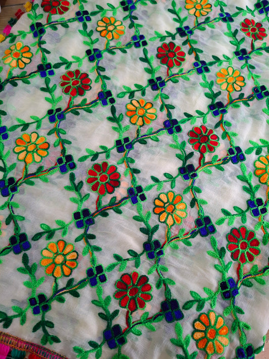 Chiffon Sequins Embroidered Dupatta(2.30 meters length,45"width)