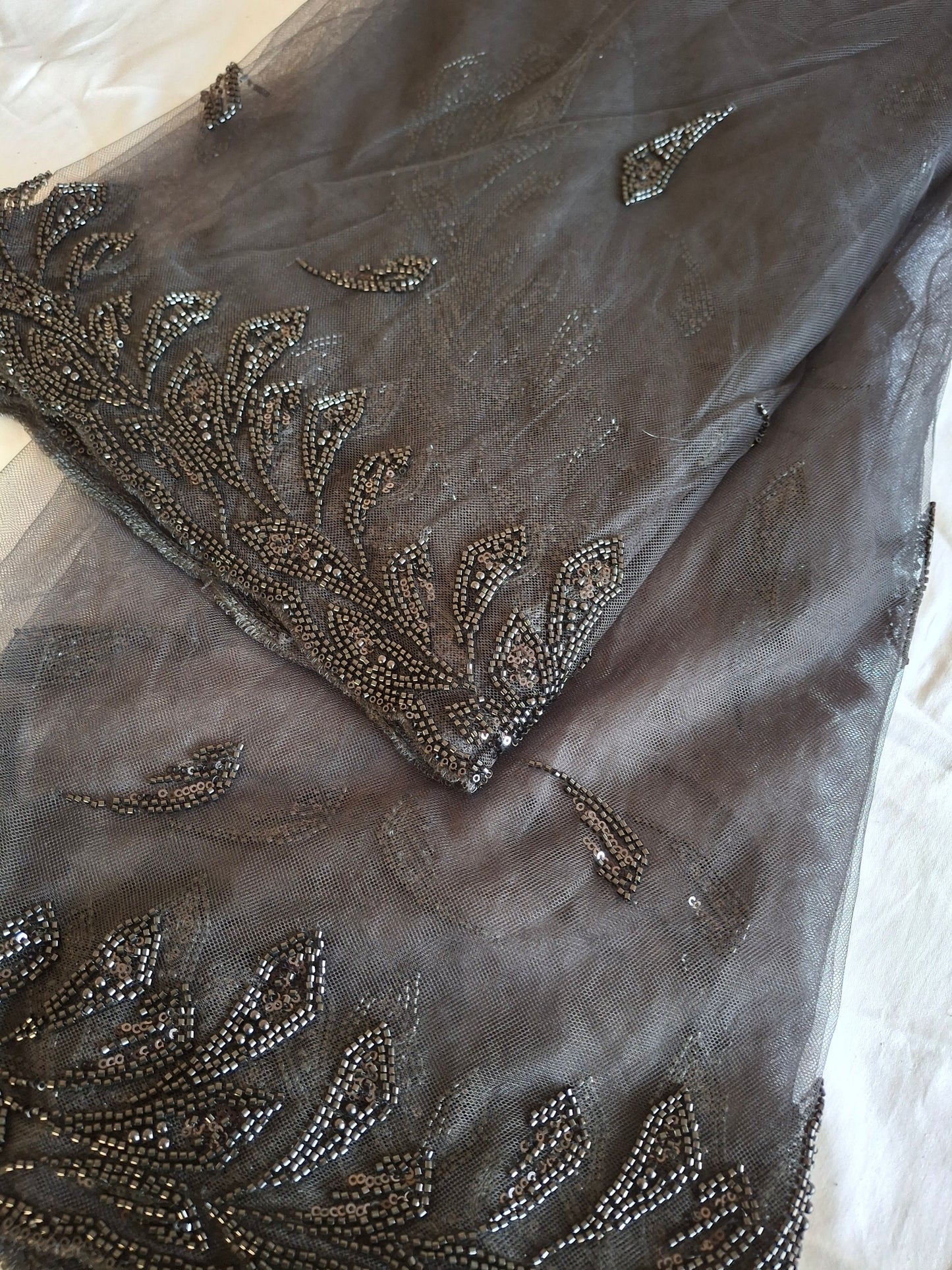 Cut Dana,Net Dupatta Heavy Embroidered Sequins (2.3 meters)