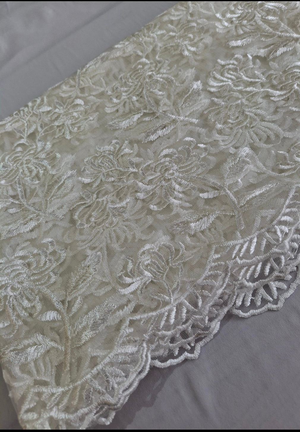 Luxurious Burgundy Beaded Embroidered 3D Floral Net(2 meters)