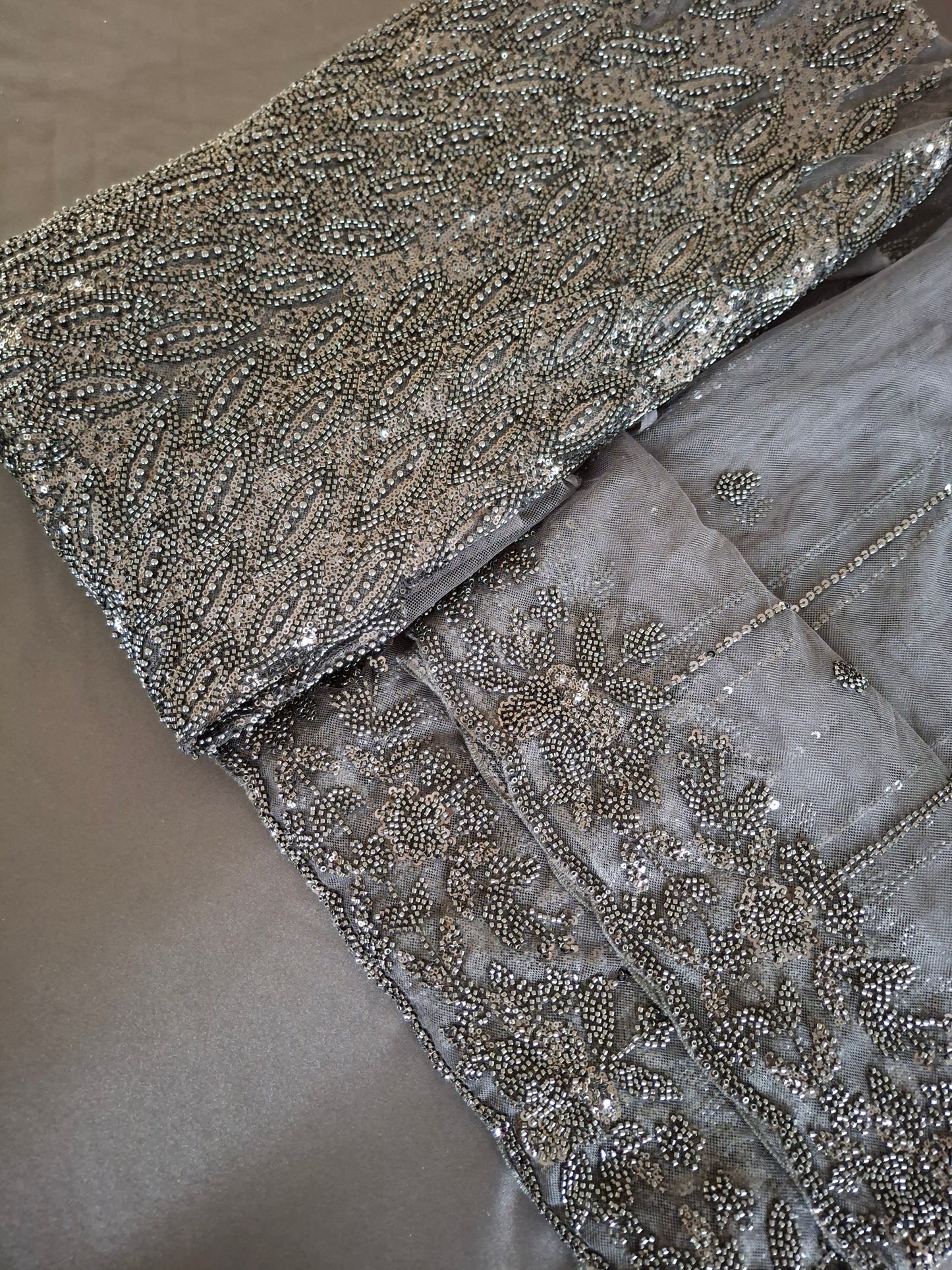 Cut Dana,Sequins,Heavy Embroidered Luxurious Net Fabric(4 piece suit set)