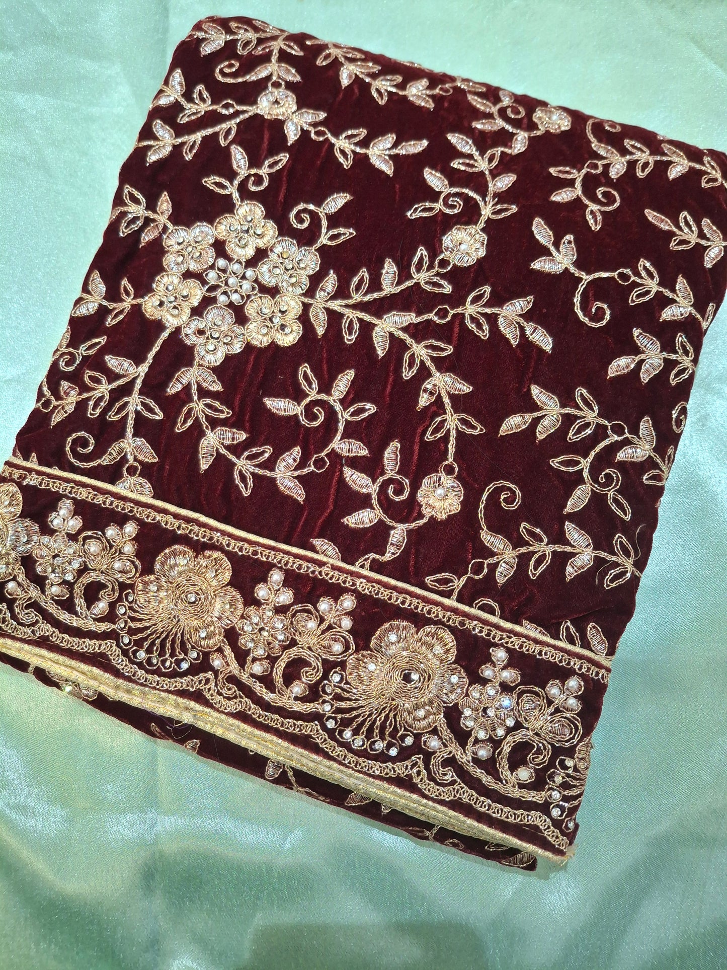 Micro Velvet Model 9000 Embroidered Fancy 3 Piece Suit Set