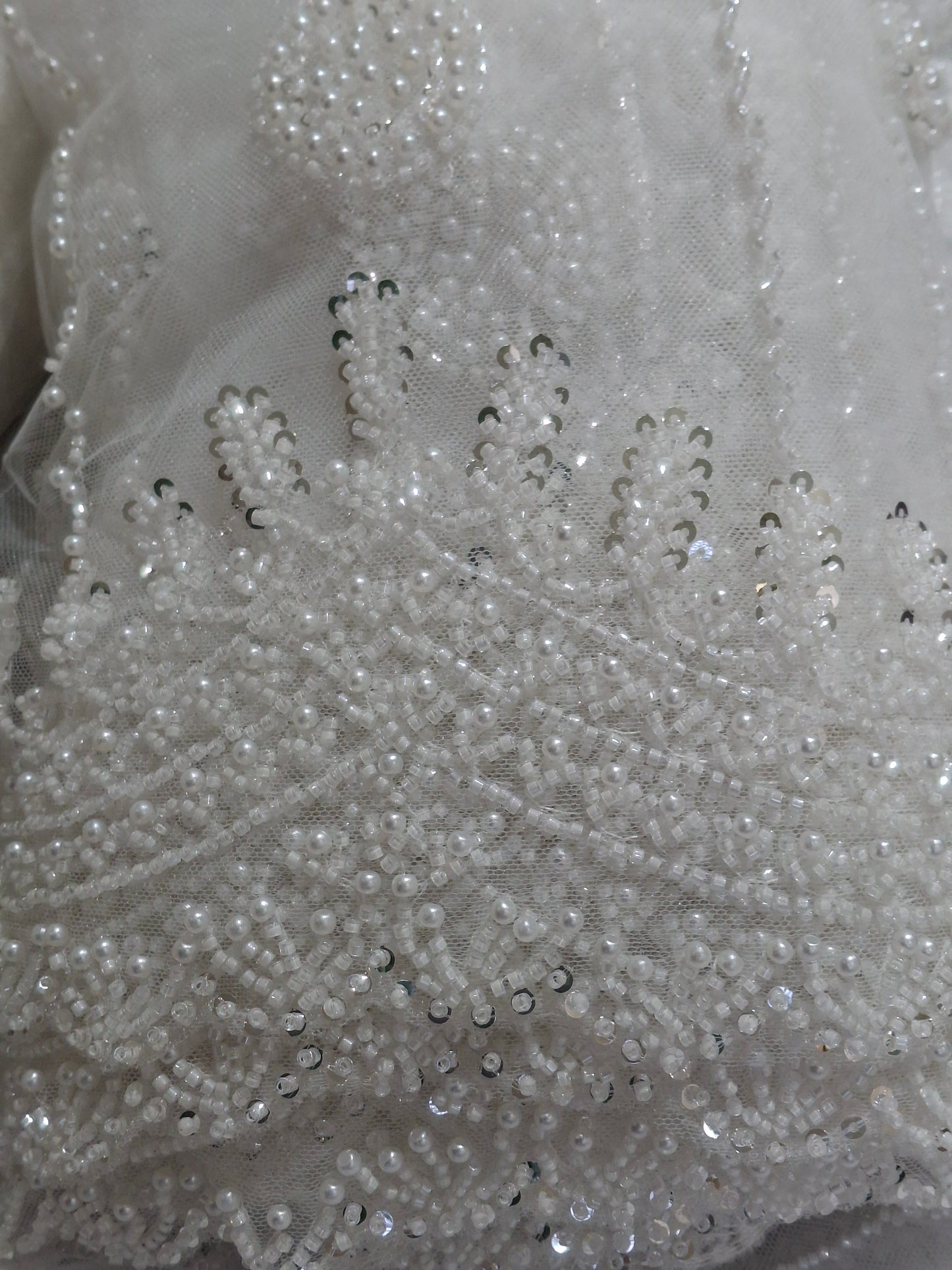 Cut Dana,Net Dupatta Heavy Embroidered Sequins (2.3 meters)