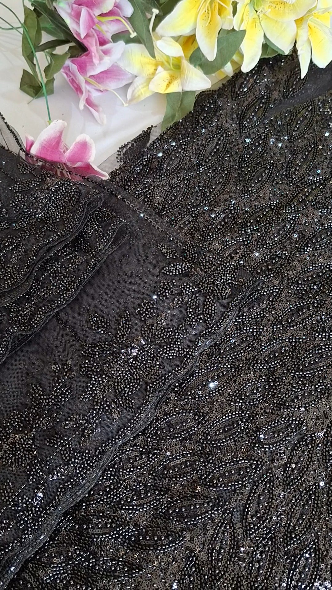 Cut Dana,Sequins,Heavy Embroidered Luxurious Net Fabric(4 piece suit set)