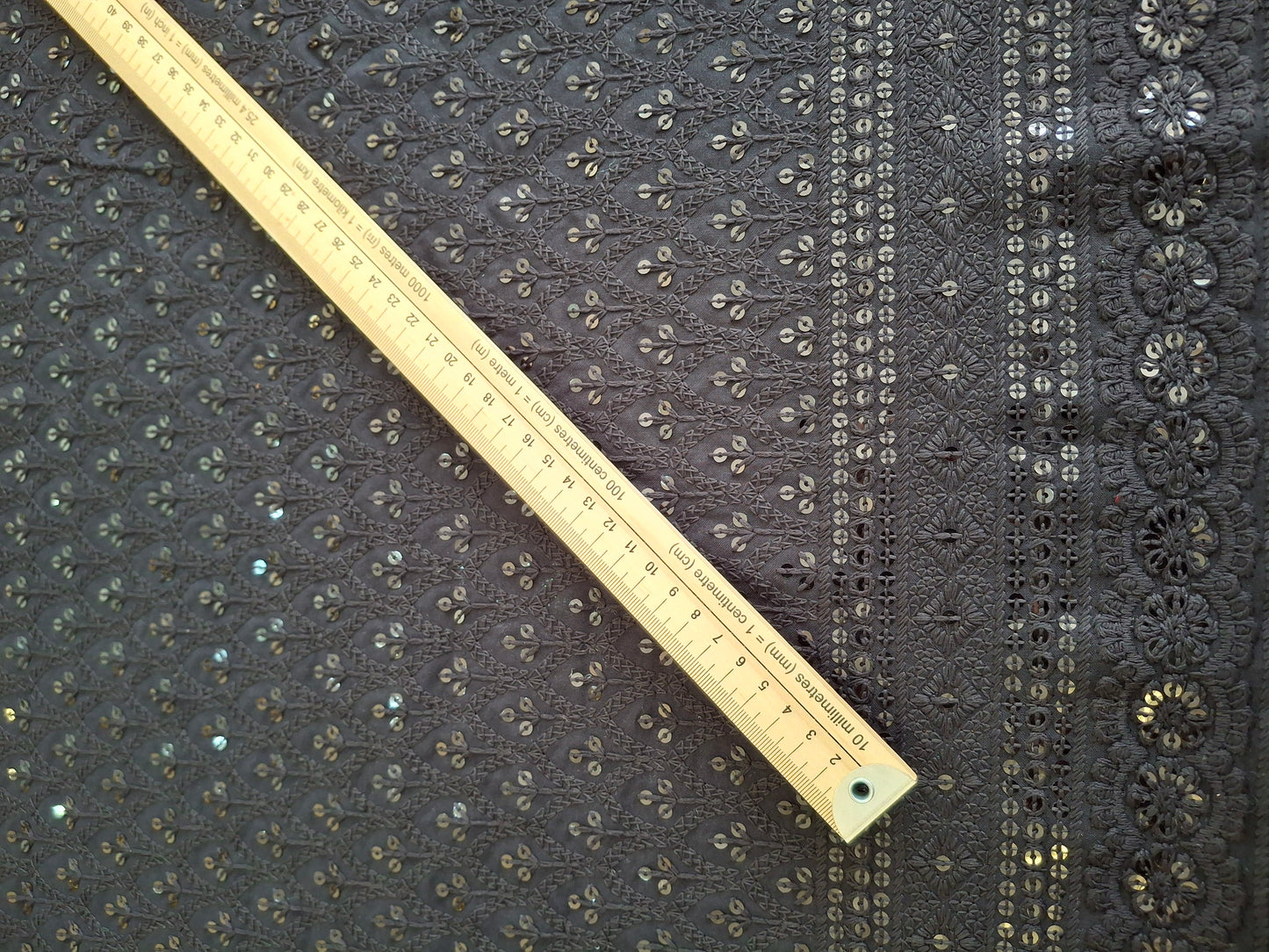 Embroidered Eyelet Cotton Fabric,2 meters